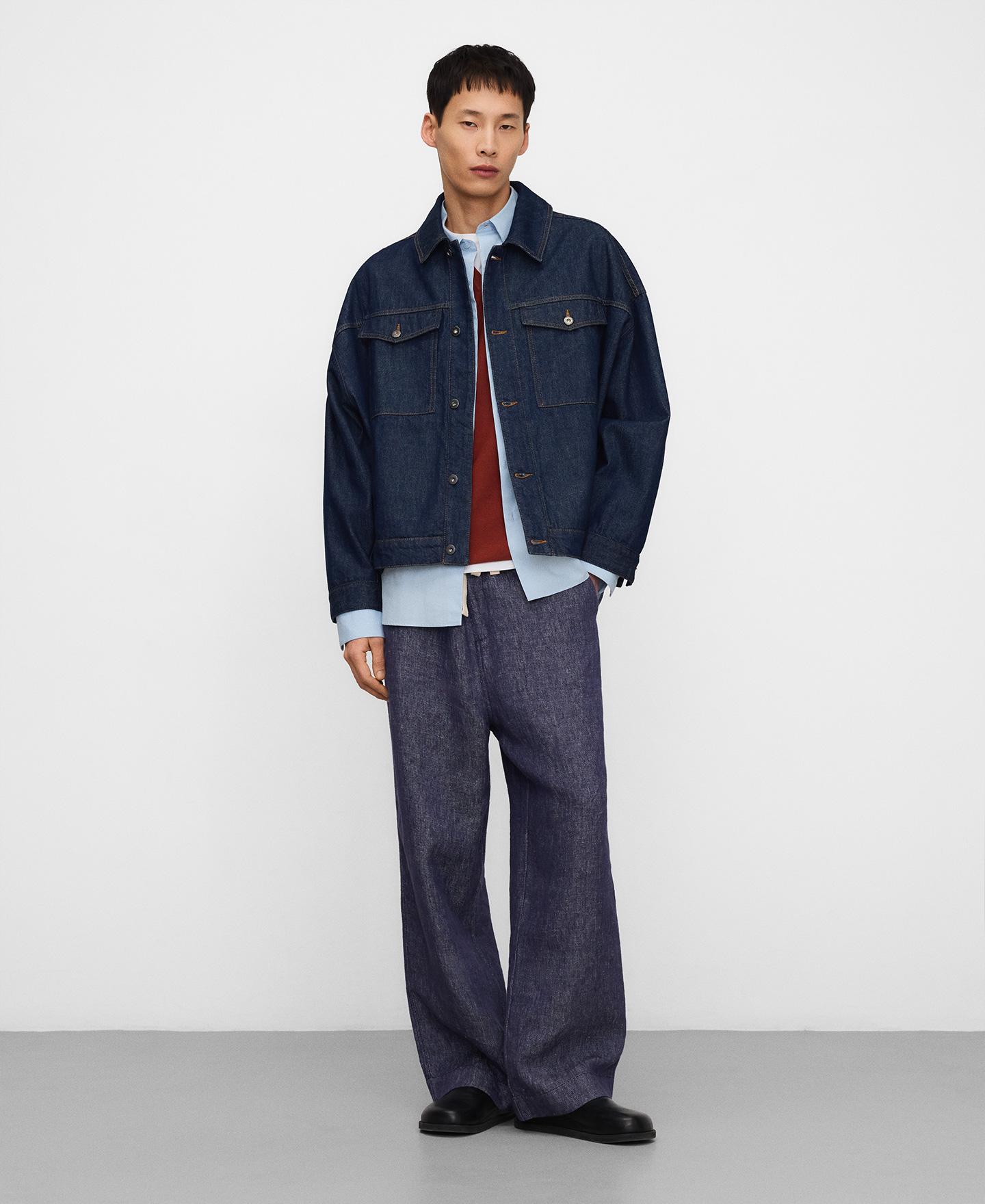Blusão Jeans Oversize em Denim de Algodão Azul denim-2