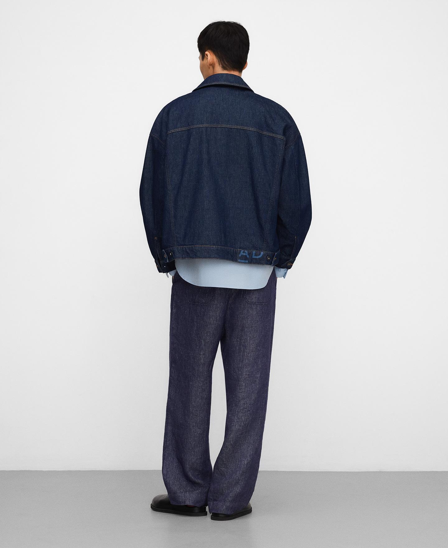 Blusão Jeans Oversize em Denim de Algodão Azul denim-3
