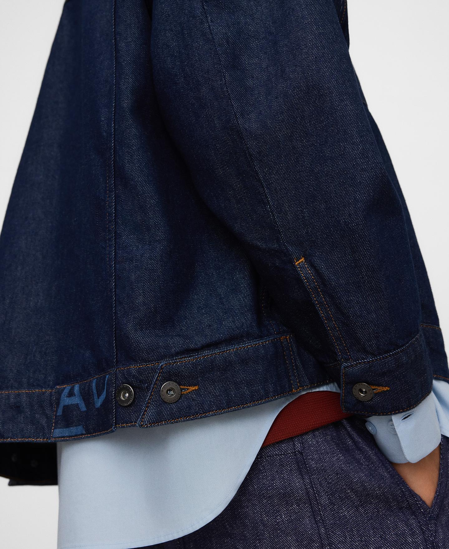 Blusão Jeans Oversize em Denim de Algodão Azul denim-4