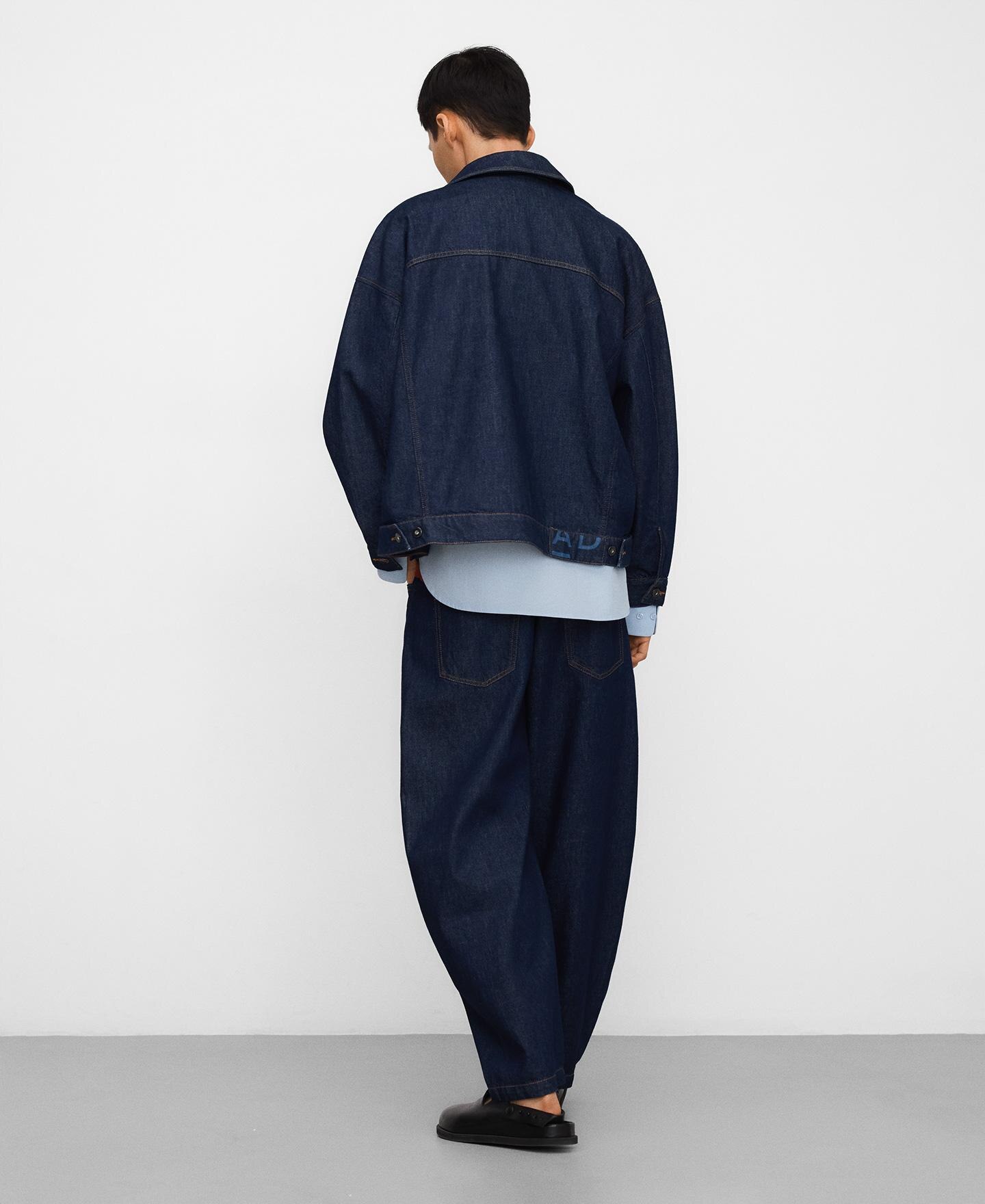 Blusão Jeans Oversize em Denim de Algodão Azul denim-7