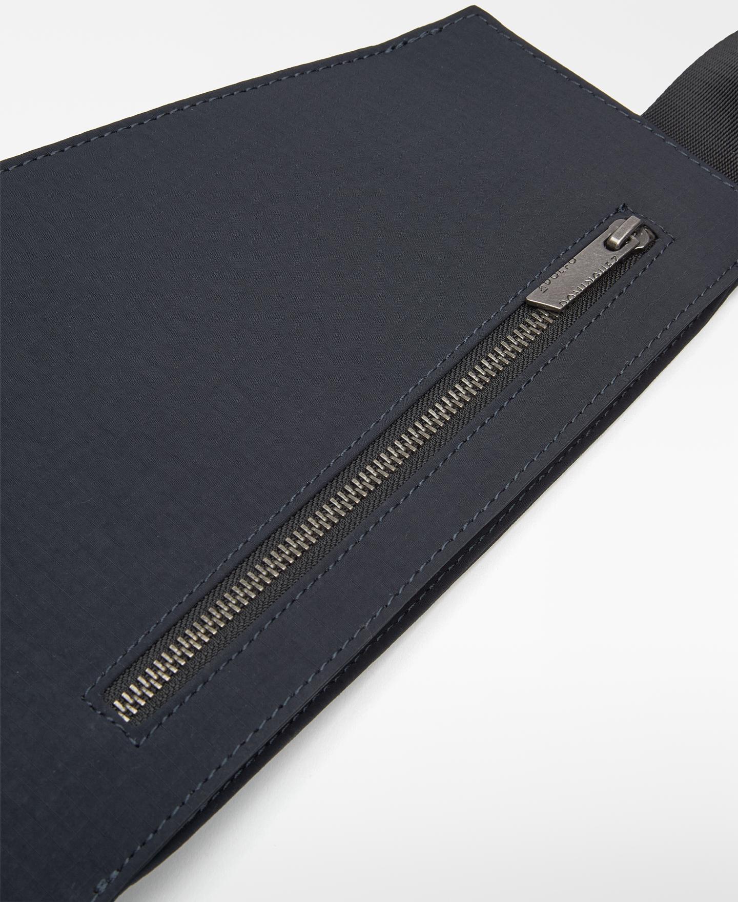 Bolsa de Cintura de Nylon com Fecho Zip Azul-marinho-3