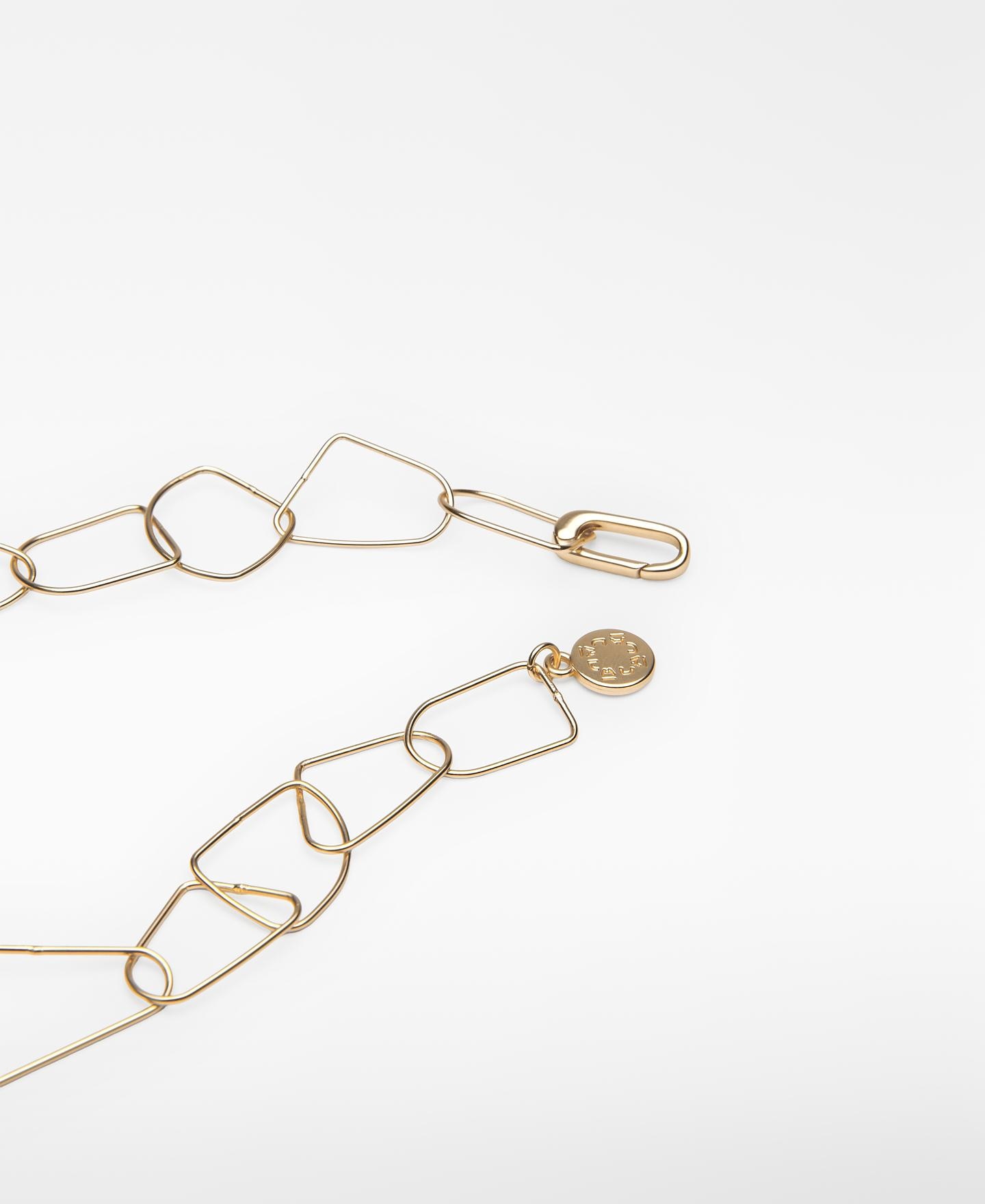Colar com Elos Irregulares Dourado-3