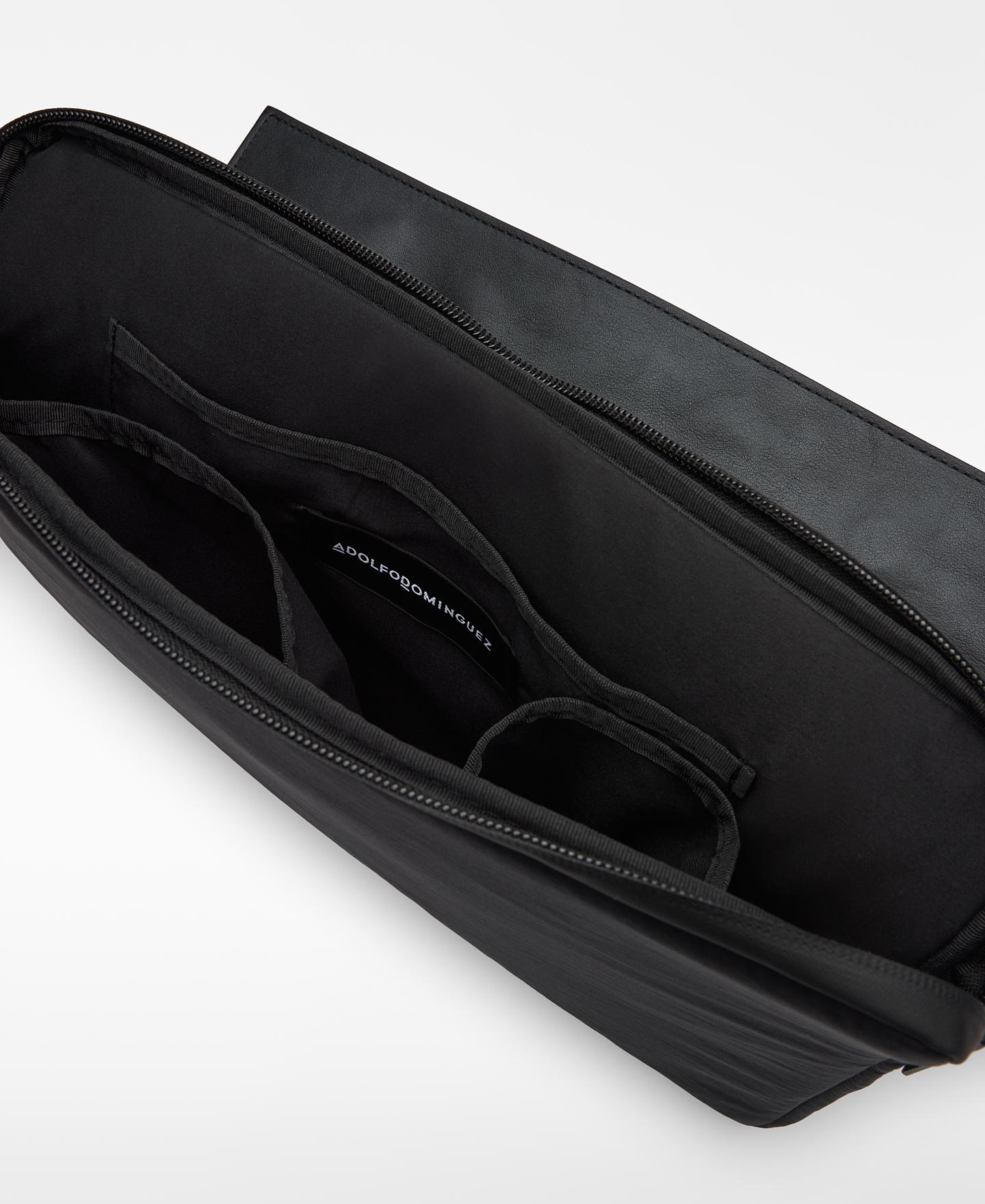 Funda para Computador Portátil de Um Compartimento em Nylon Preto-2