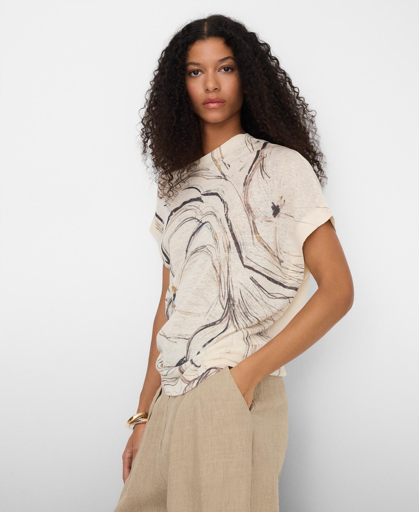 Imagem 0 de Top Assimétrico de Malha Estampado