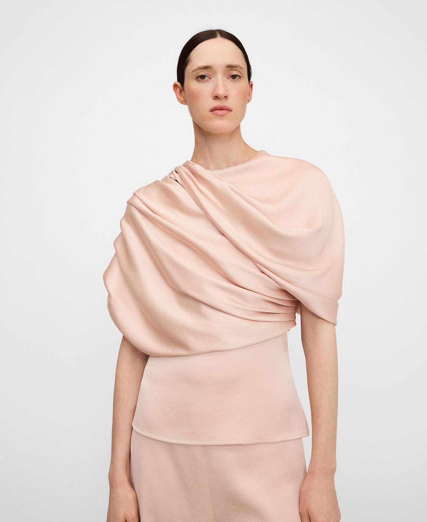 Imagem 0 de Top Acetinado com Drapeado