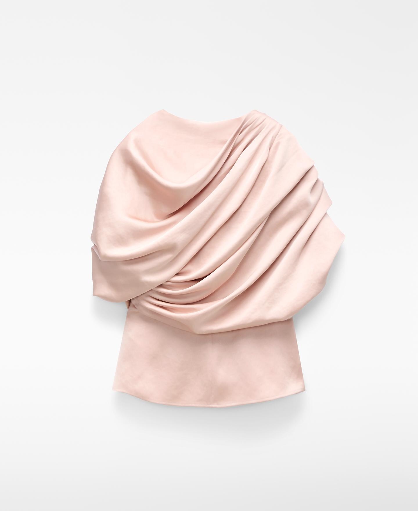 Top Acetinado com Drapeado Rosa-claro-6