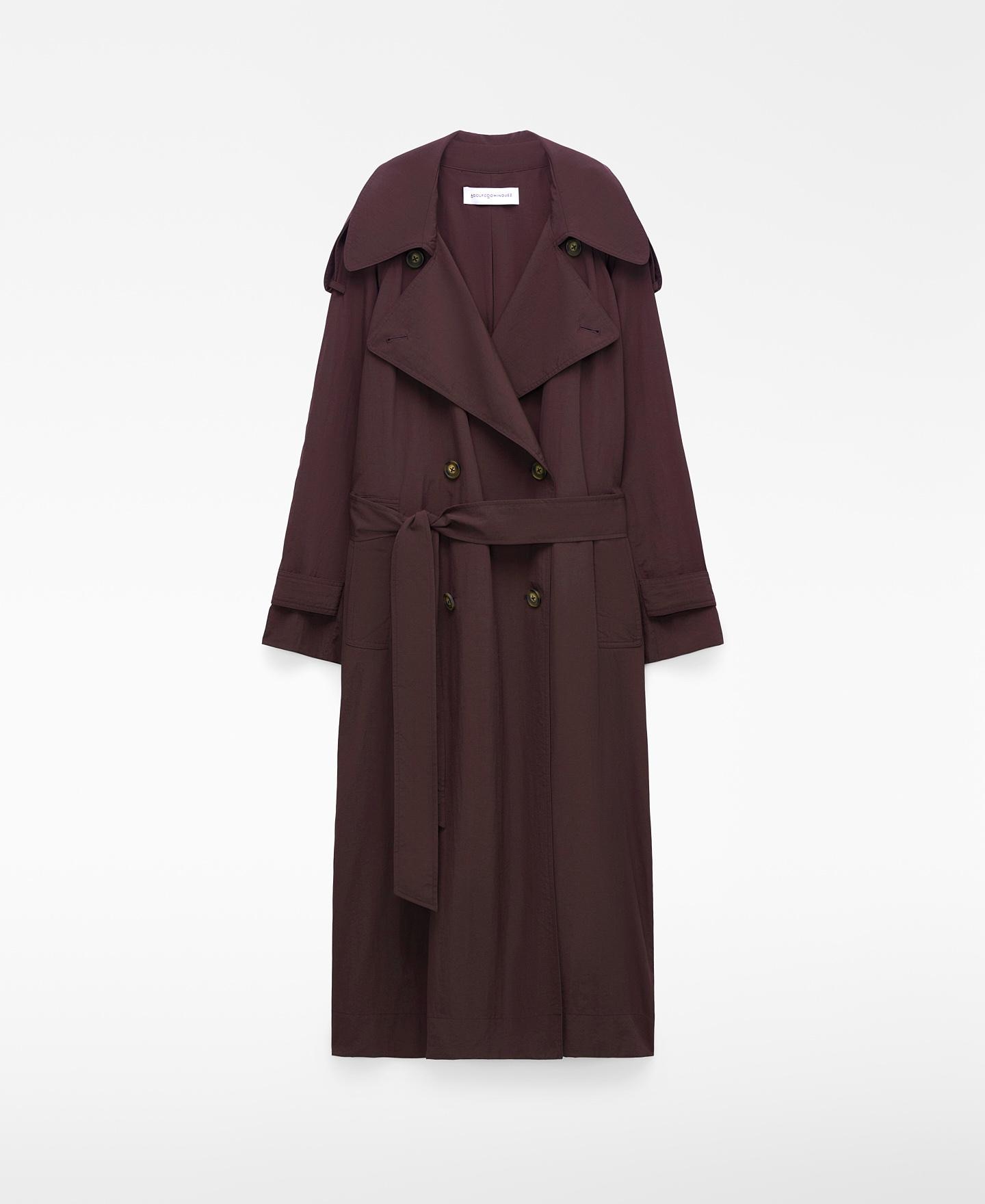 Gabardina Oversize com Maxi Lapelas Chocolate-5