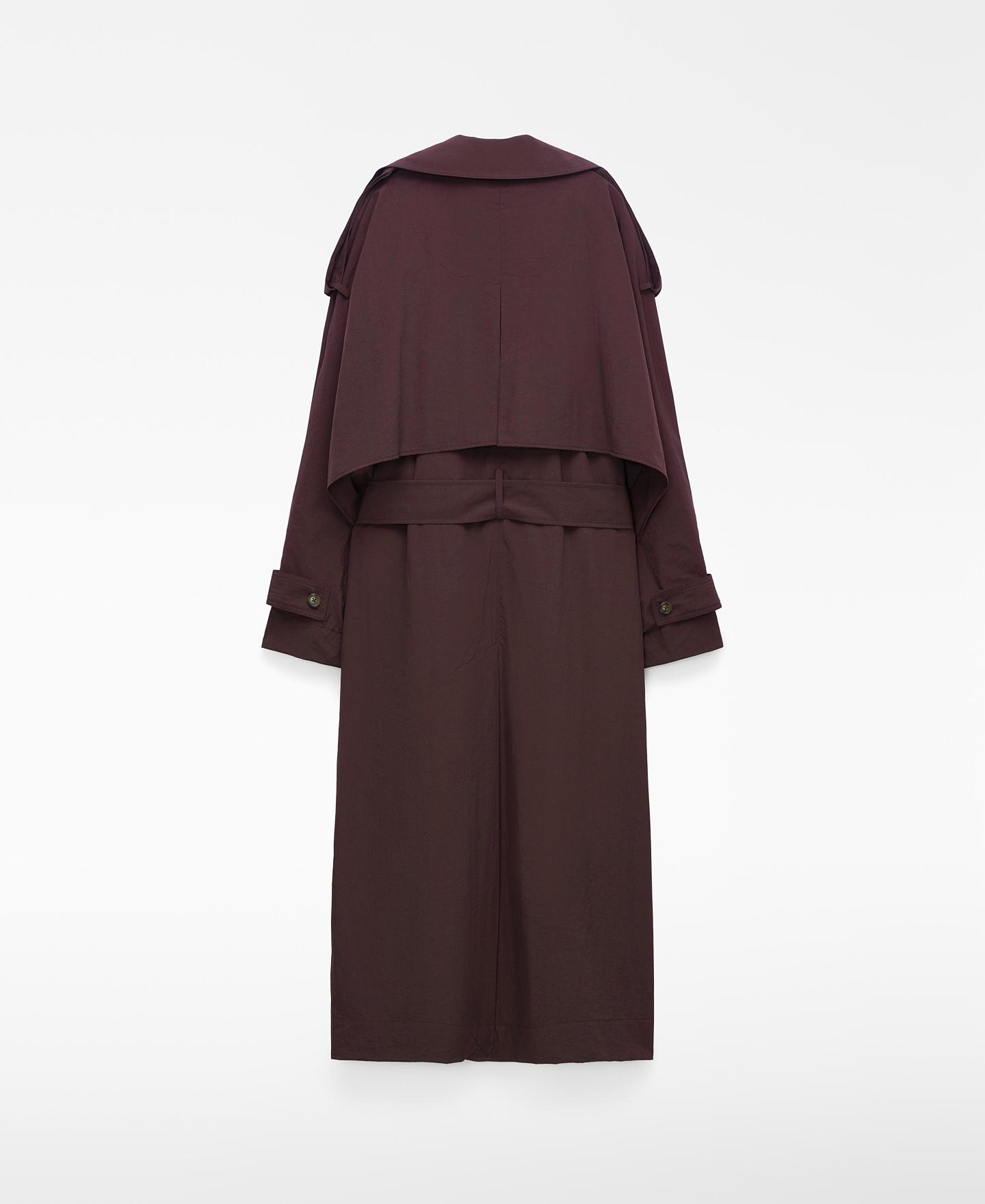 Gabardina Oversize com Maxi Lapelas Chocolate-6
