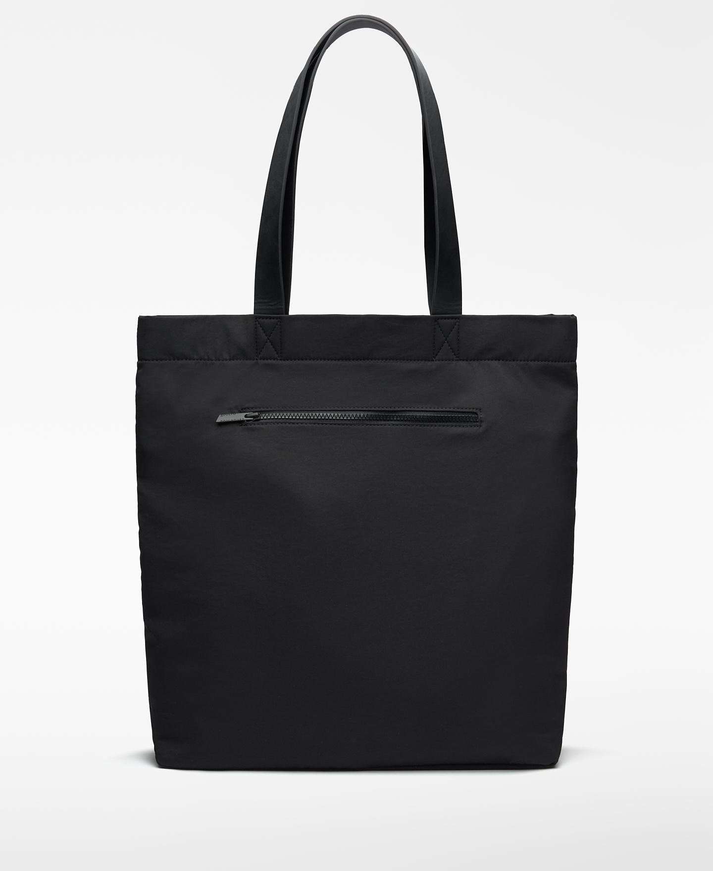 Porta-documentos Tipo Shopper de Nylon com Bolso Preto-2