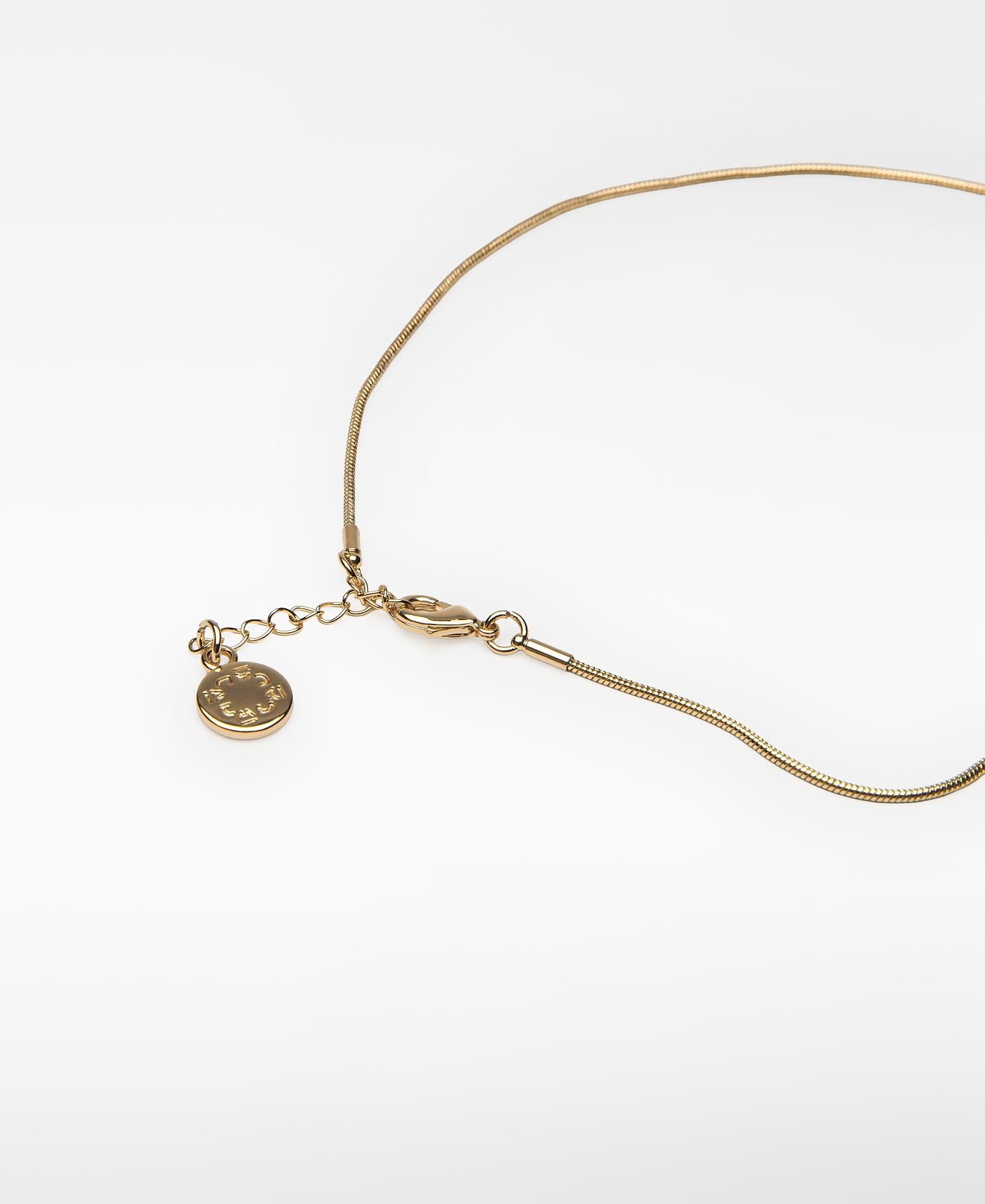 Colar de Peça Metálica com Pregas Dourado-3