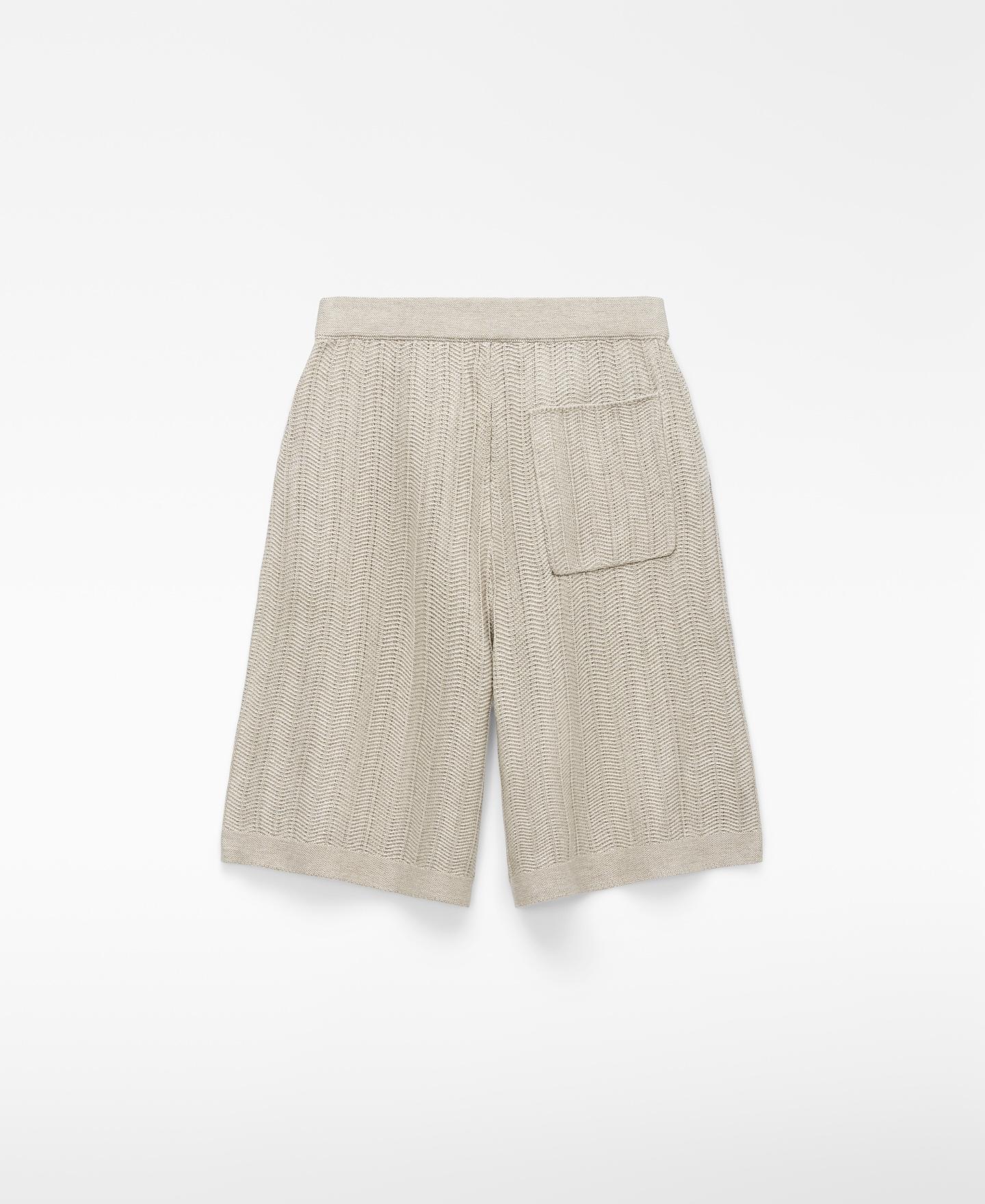 Bermudas Oversize com Textura de Ráfia Natural-6