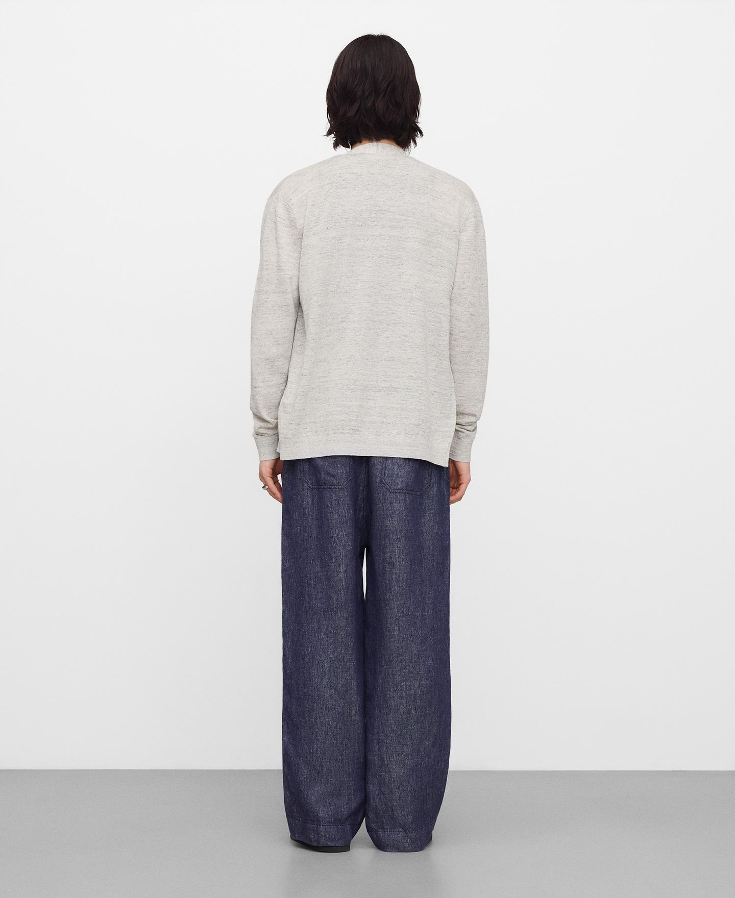 Cardigan em Malha Melange Cru-3