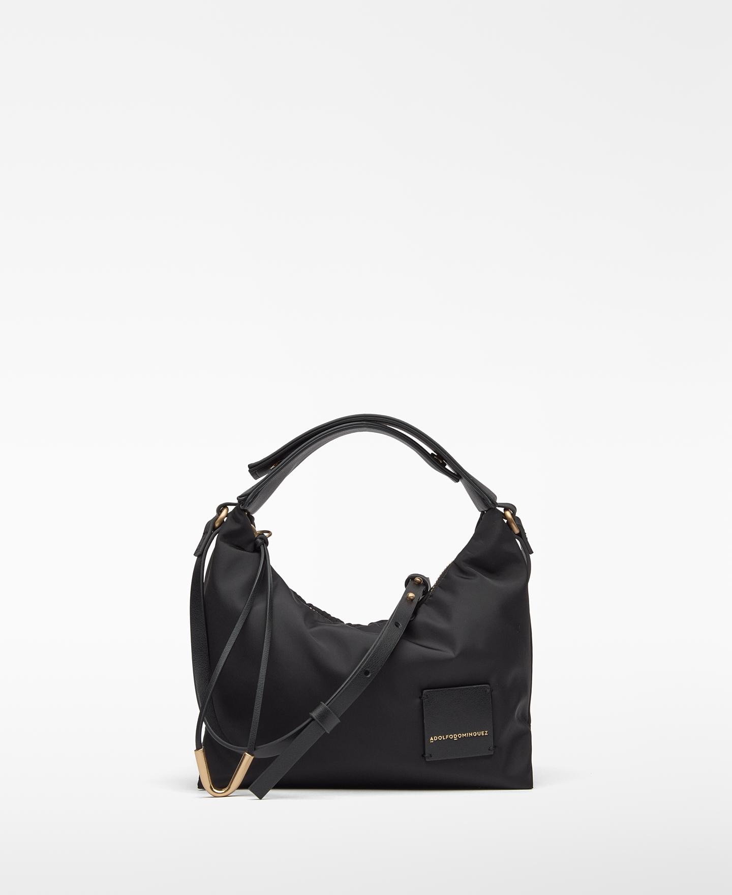 Mala Pequena de Nylon Nube Preto-1