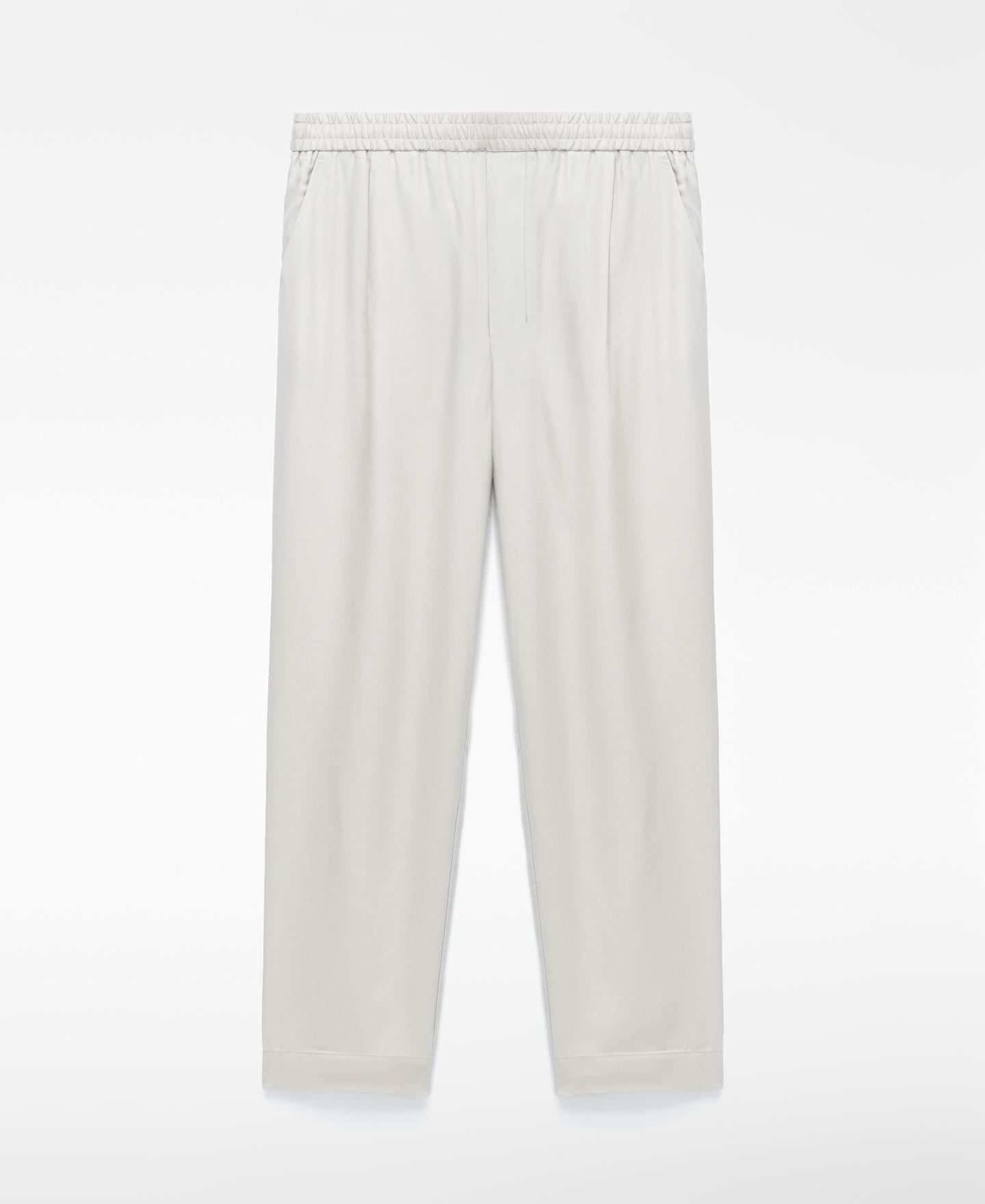 Calças Joggers em Lyocell Responsável Branco-gelo-5
