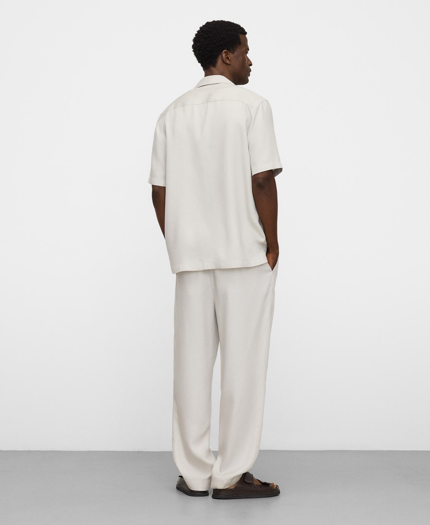 Calças Joggers em Lyocell Responsável Branco-gelo-3