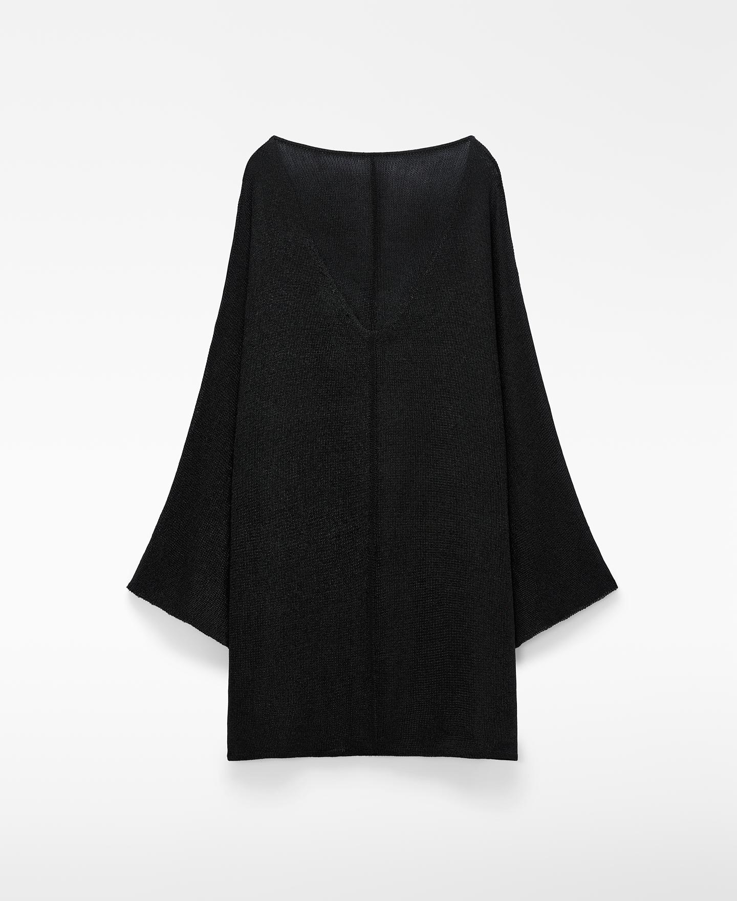 Vestido Curto em Malha Metalizada Preto-6