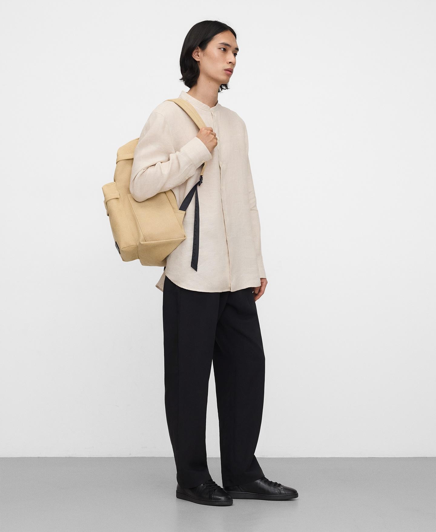 Mochila com Maxi Bolso Bege-6