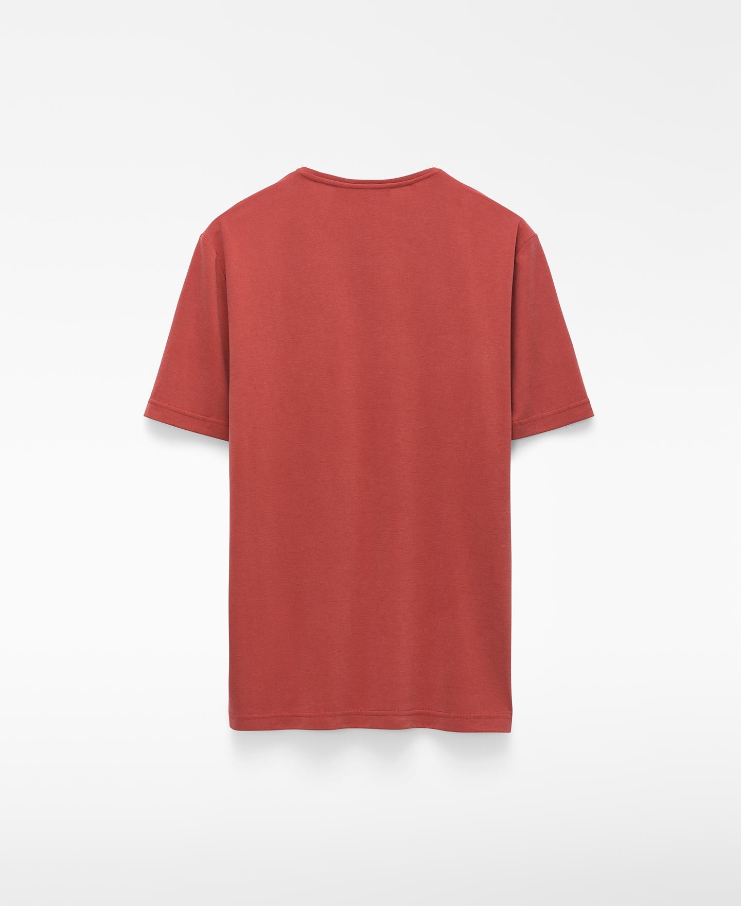 T-shirt de Manga Curta com Gola Redonda Coral-6