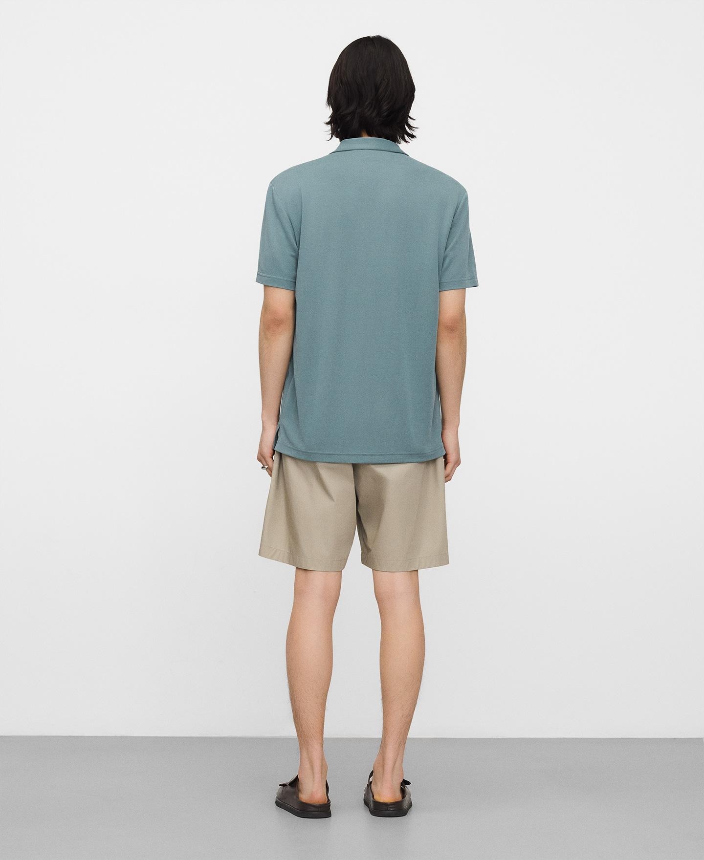 Camisa com Gola Bowling Verde-3