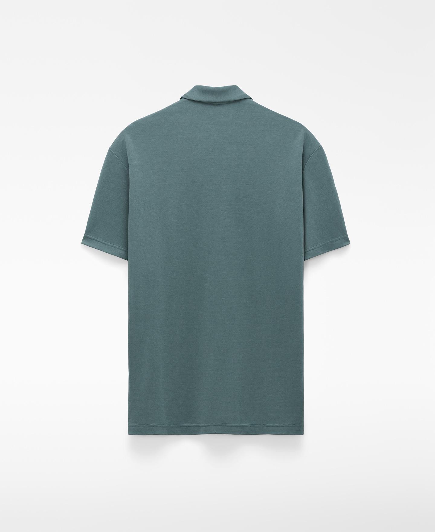 Camisa com Gola Bowling Verde-6