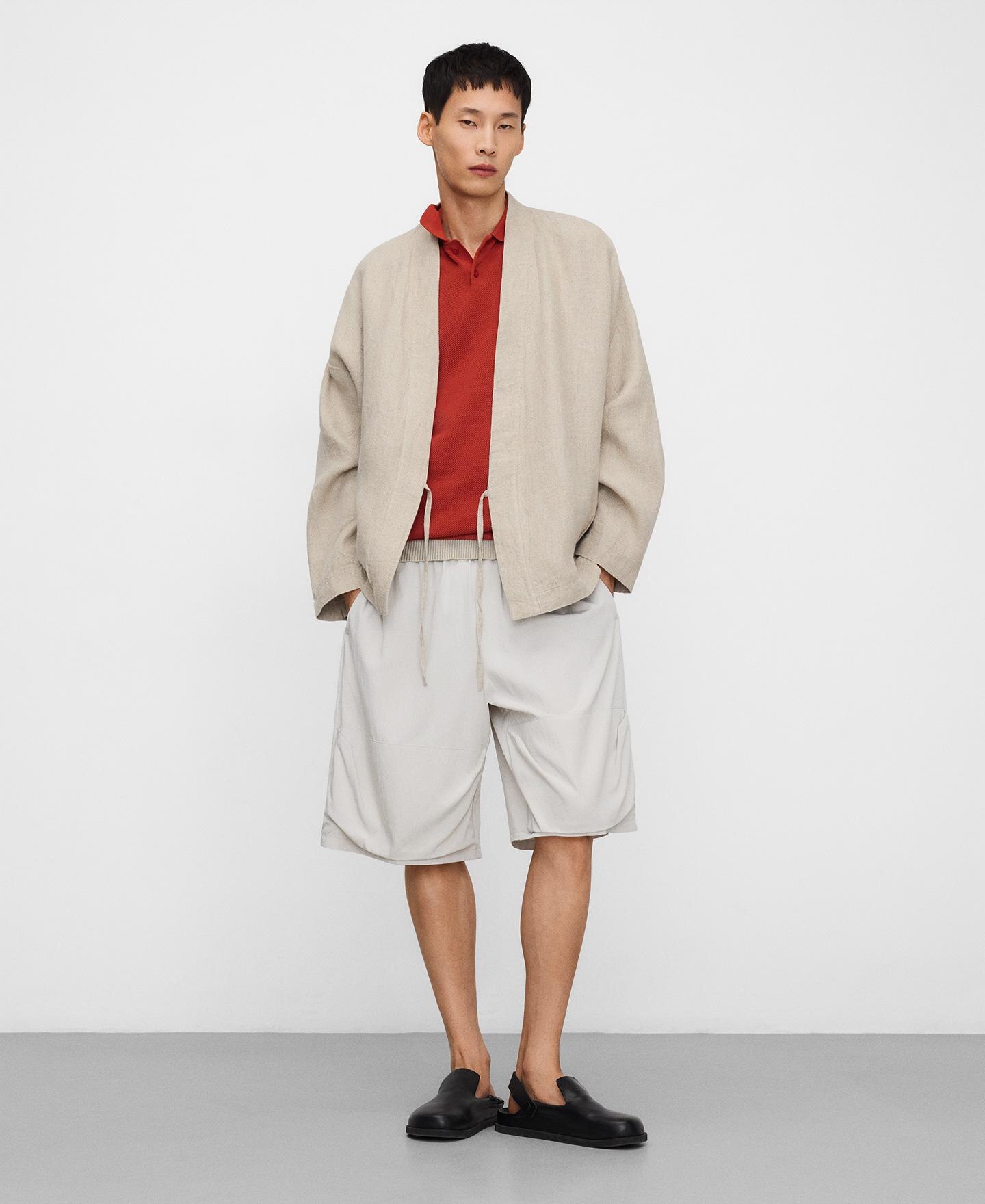 Bermudas Técnica com Cintura Elástica Branco-gelo-2