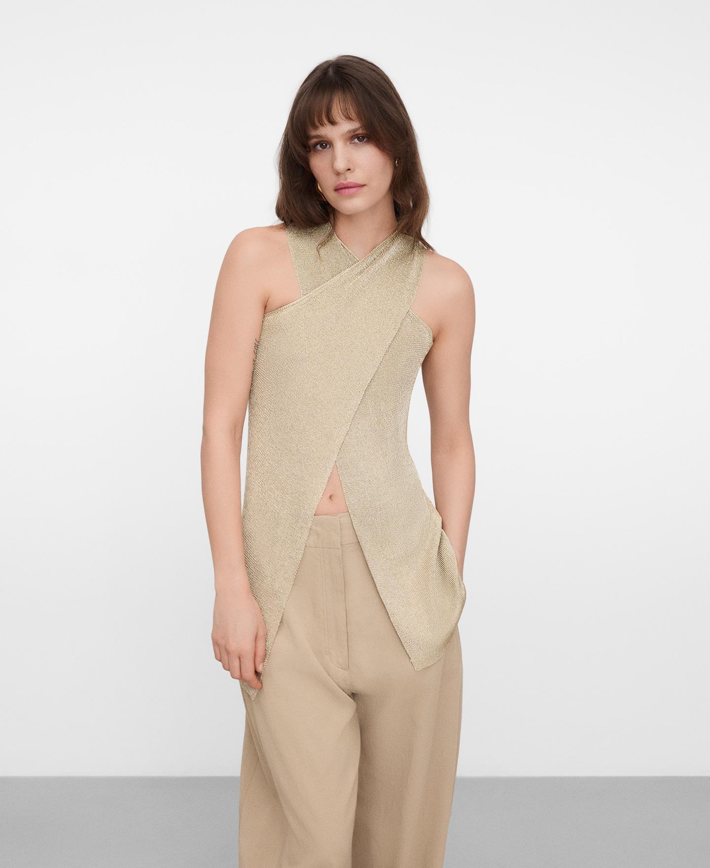 Imagem 0 de Top Cruzado em Malha Metalizada