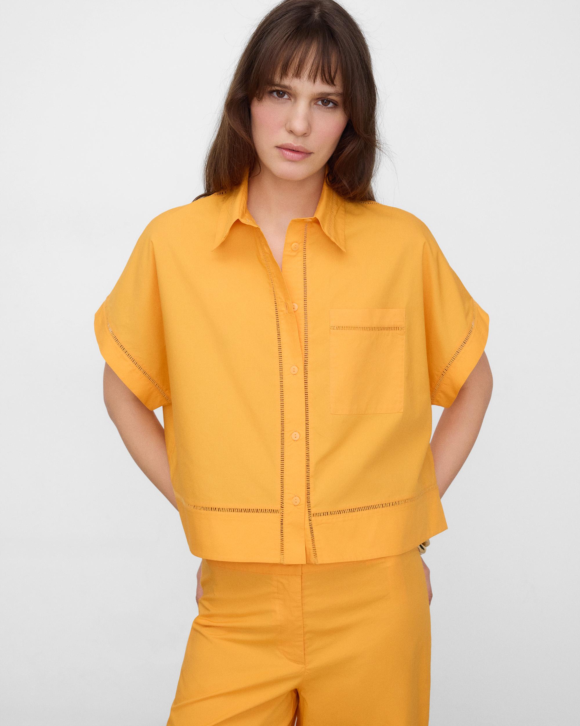 Imagem 0 de Camisa de Algodão com Entredós