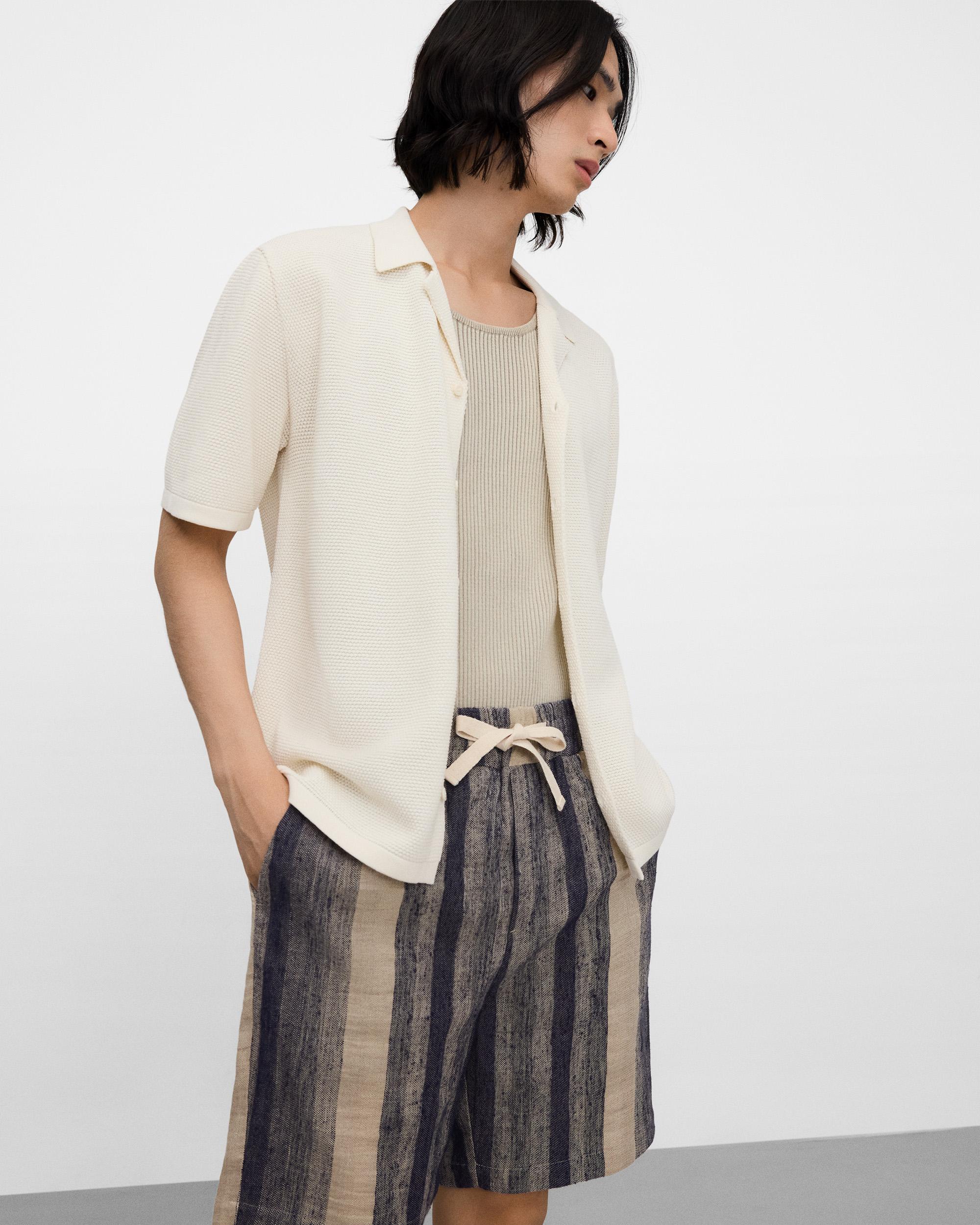 Imagem 0 de Bermudas Às Riscas com Cordão