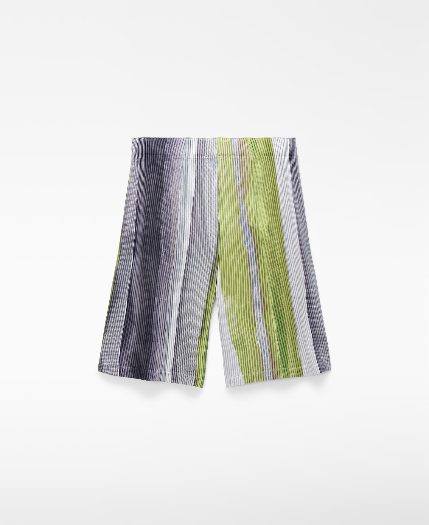 Bermudas Compridas em Crinkle Verde-6