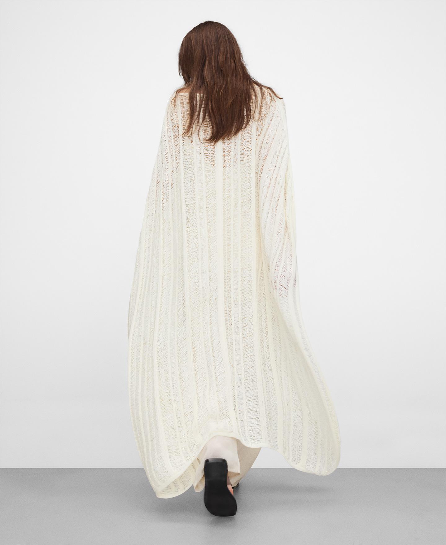 Kaftan em Malha Perfurada Branco-3