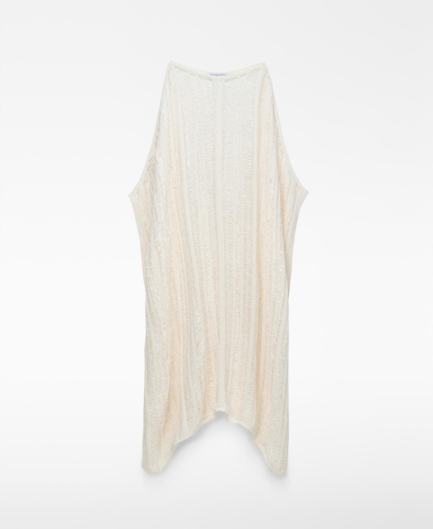 Kaftan em Malha Perfurada Branco-5