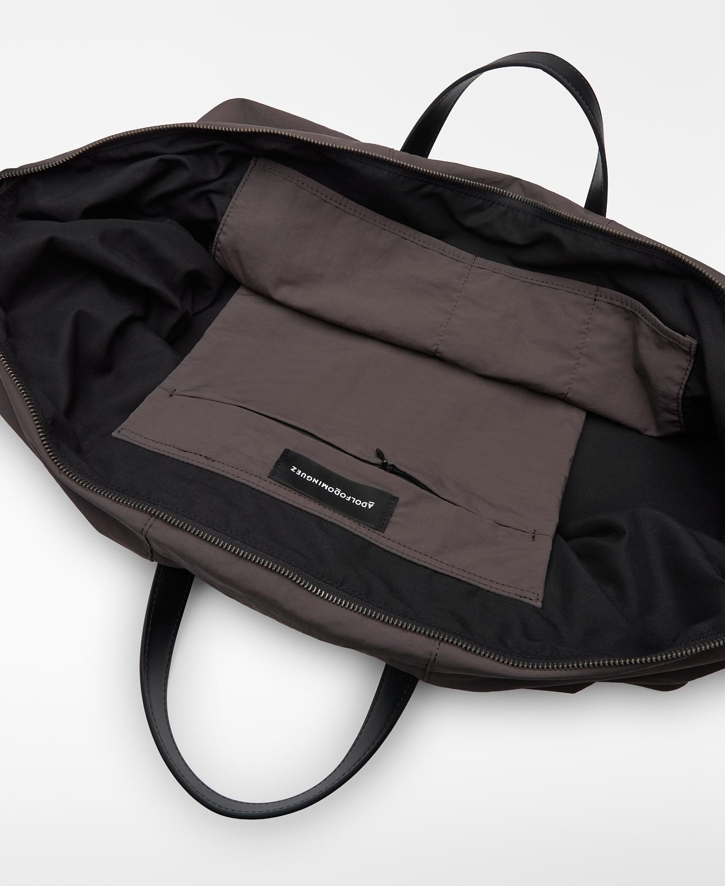 Mochila Tipo Maxi Mala de Viagem em Nylon Castanho-escuro-4