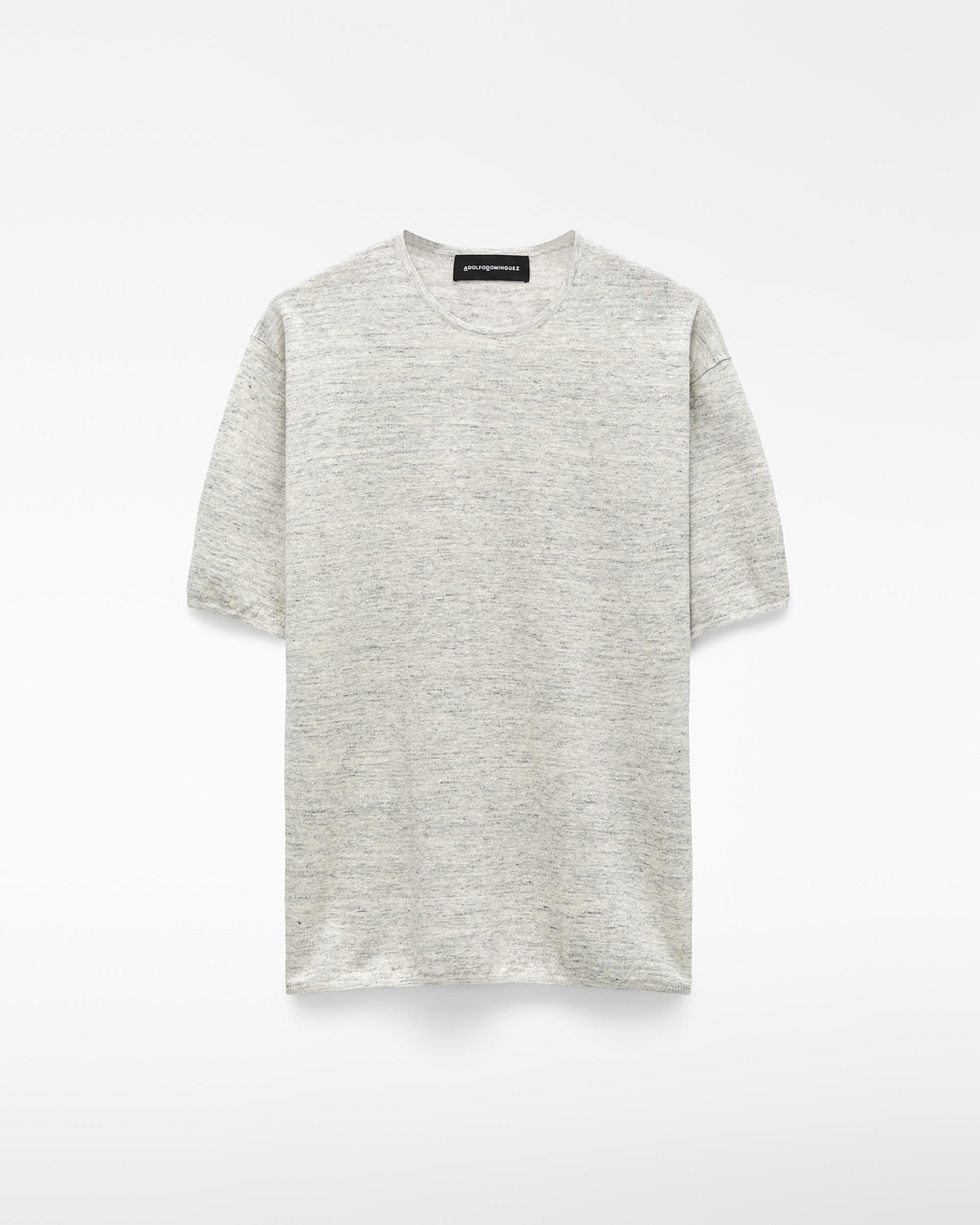 Imagem 0 de T-shirt de Manga Curta Relaxed Fit em Malha Melange