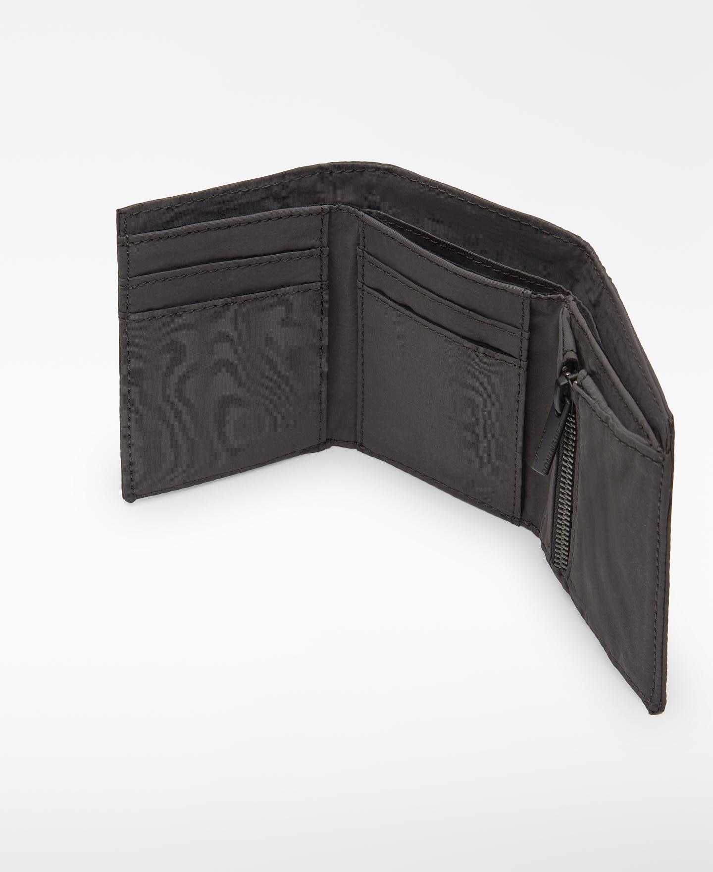 Carteira Tríptico em Nylon Cinzento / Laranja-3