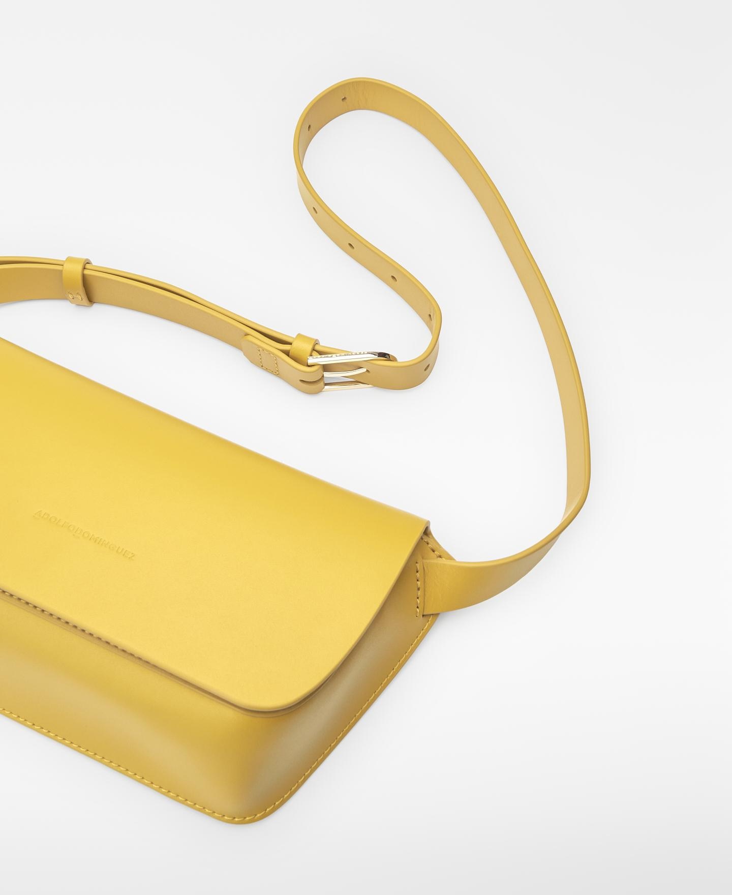 Bolsa de Cintura Dorna de Pele Mostarda-3