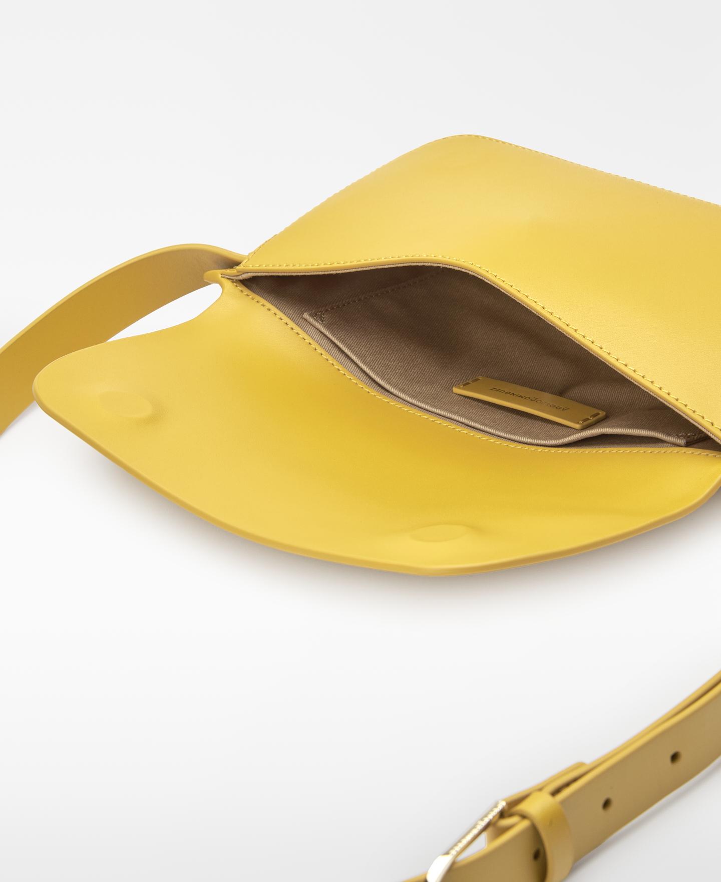 Bolsa de Cintura Dorna de Pele Mostarda-4