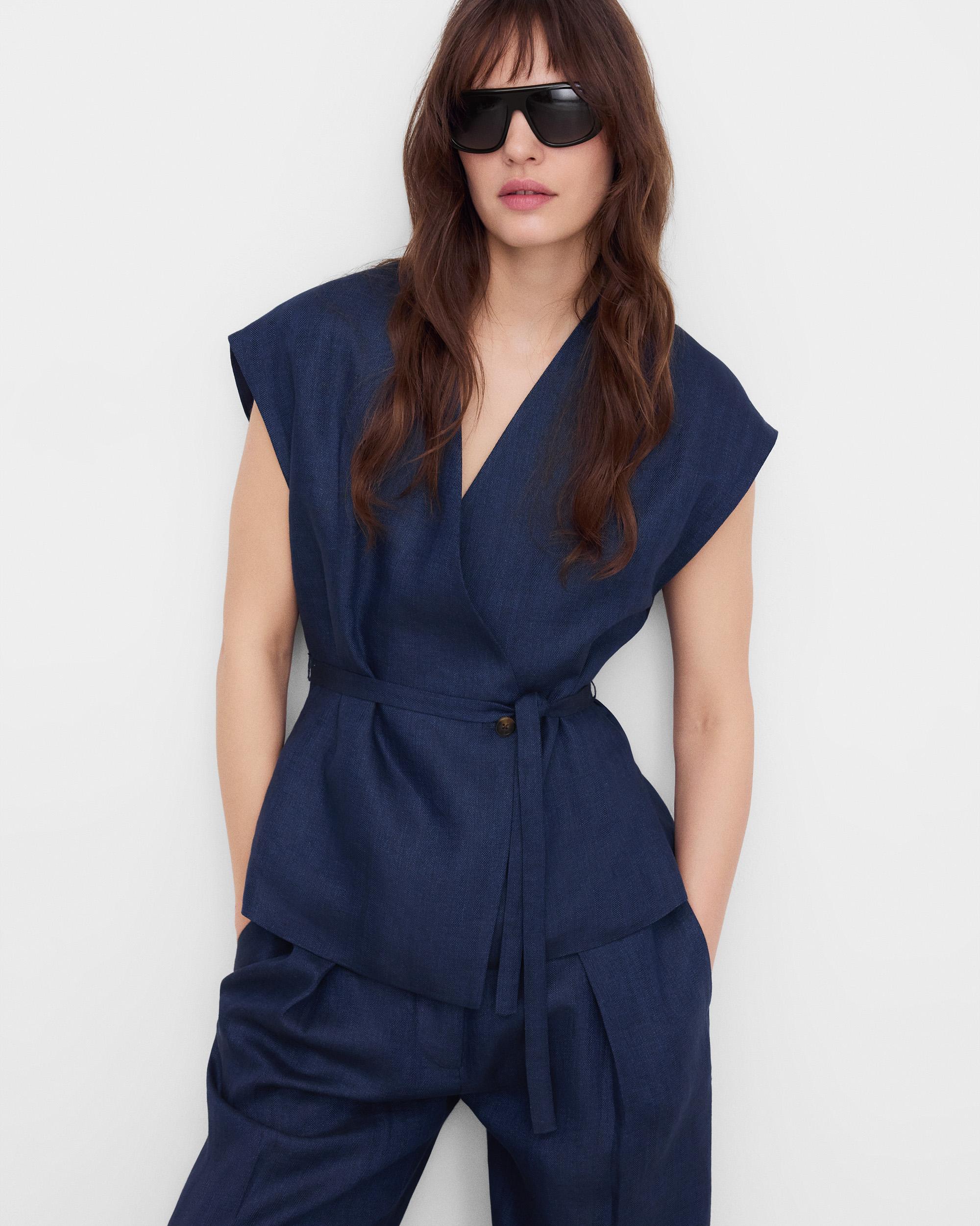 Imagem 0 de Top Cruzado em Linho Europeu