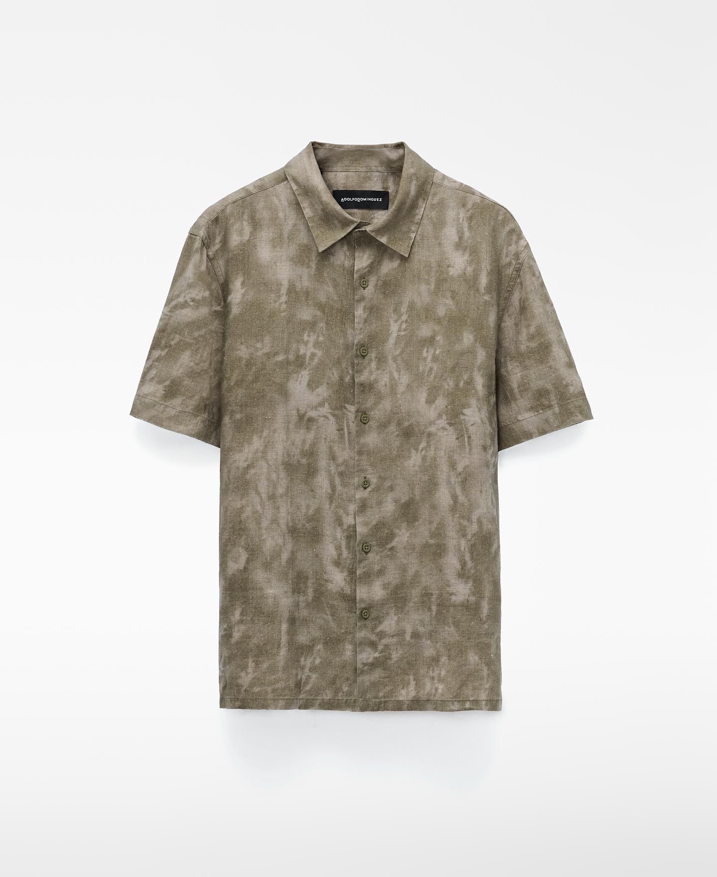 Imagem 0 de Camisa de Linho Regular Fit Tie Dye em Linho Europeu