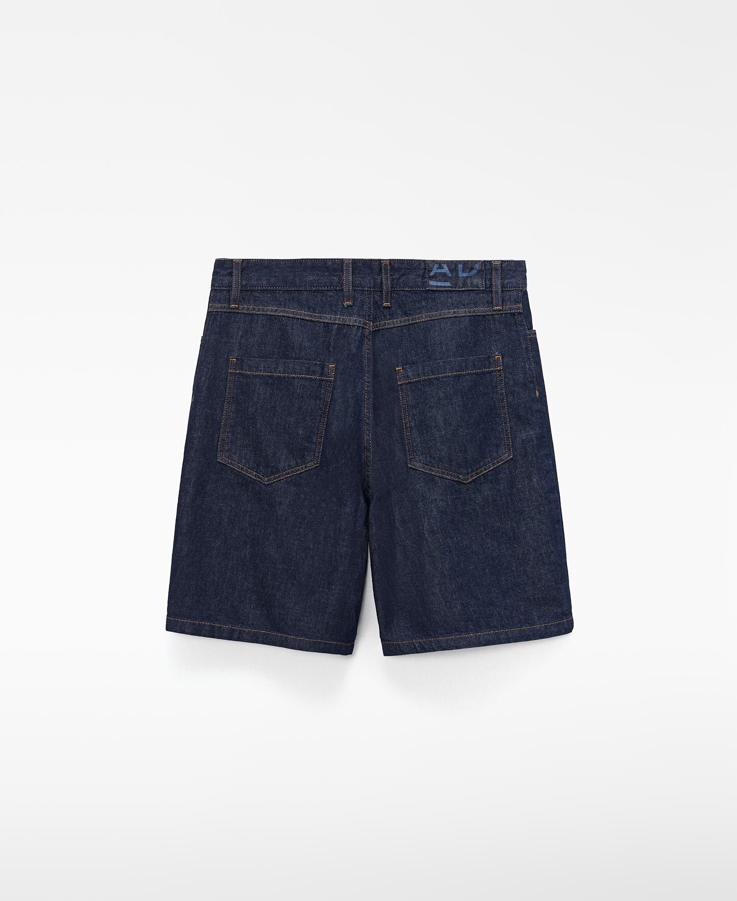 Bermudas Denim de Algodão Azul denim-6