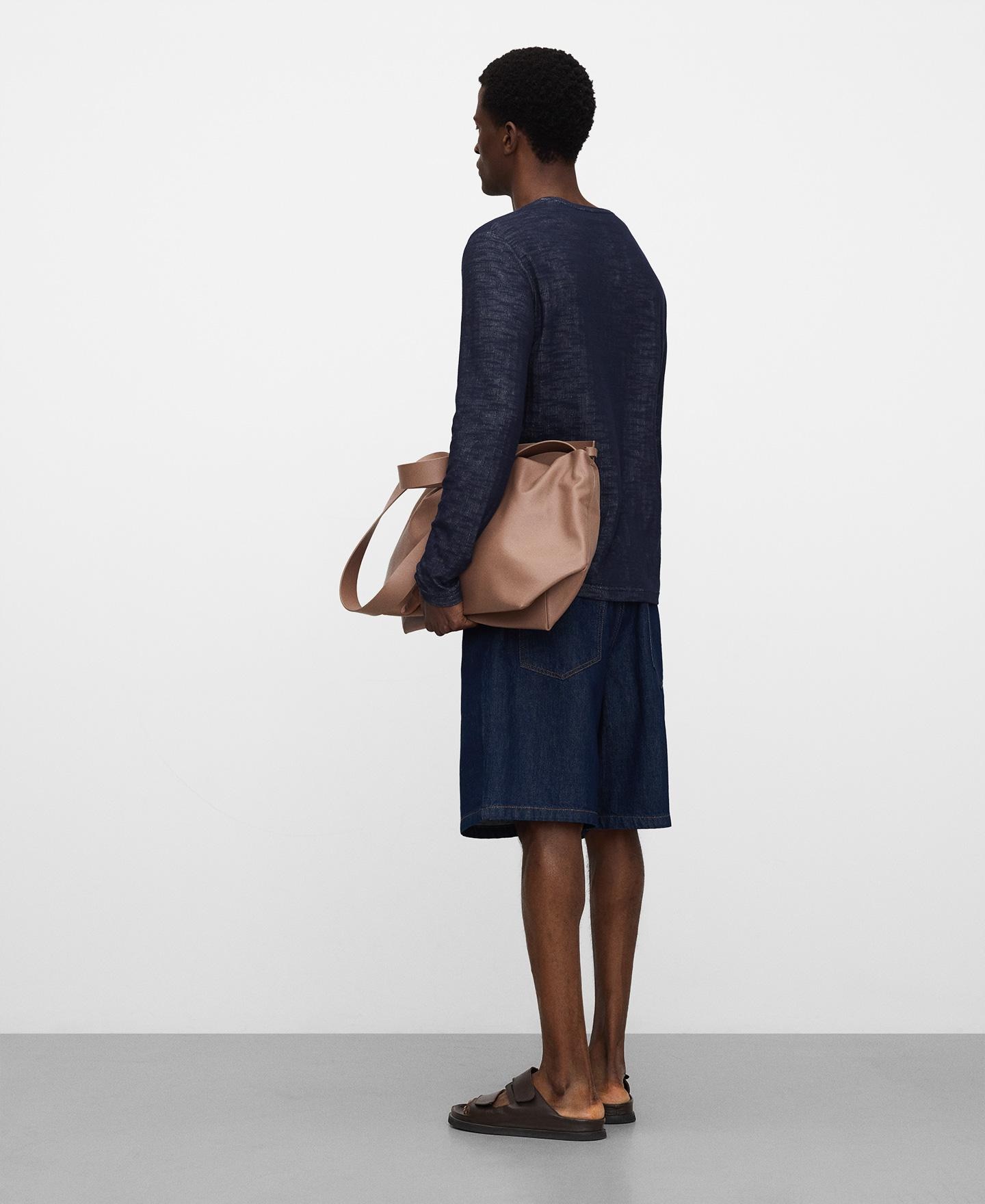 Bermudas Denim de Algodão Azul denim-3