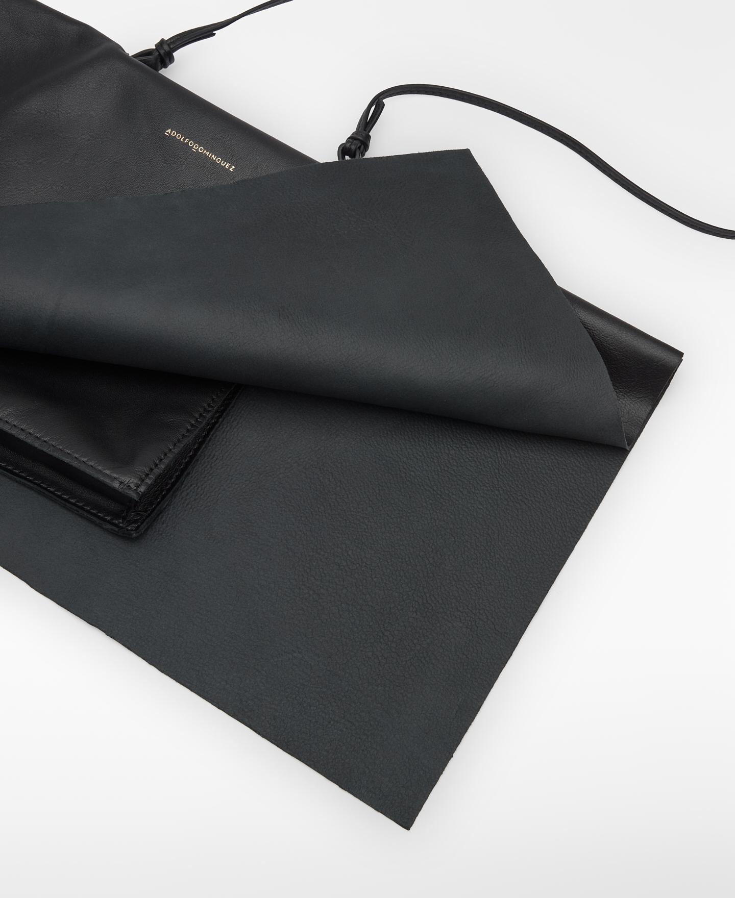 Mala de Ombro Mini Phantom de Pele Preto-3