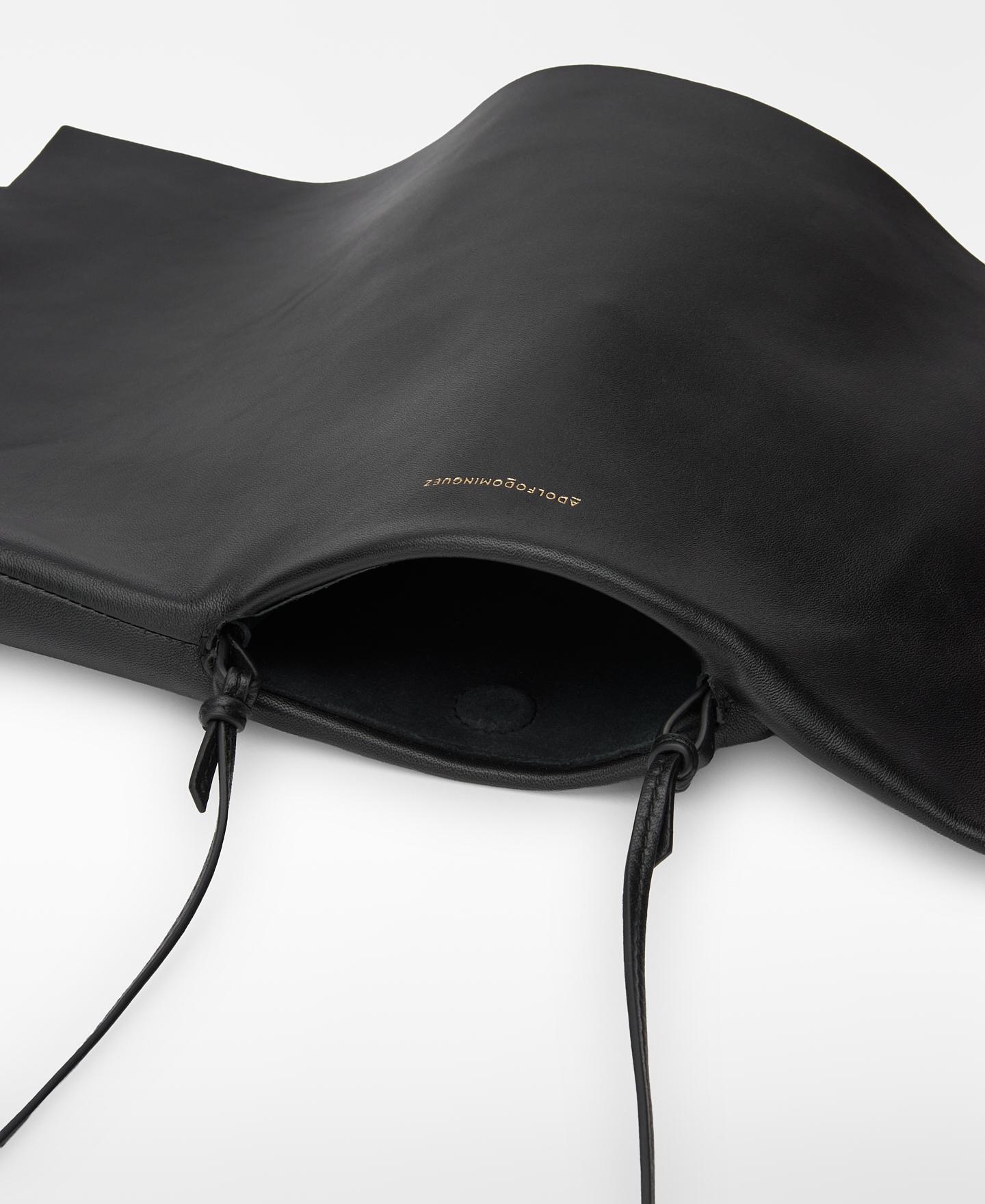 Mala de Ombro Mini Phantom de Pele Preto-4