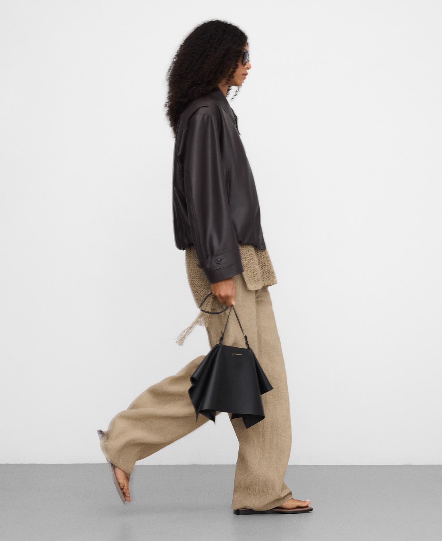 Mala de Ombro Mini Phantom de Pele Preto-6