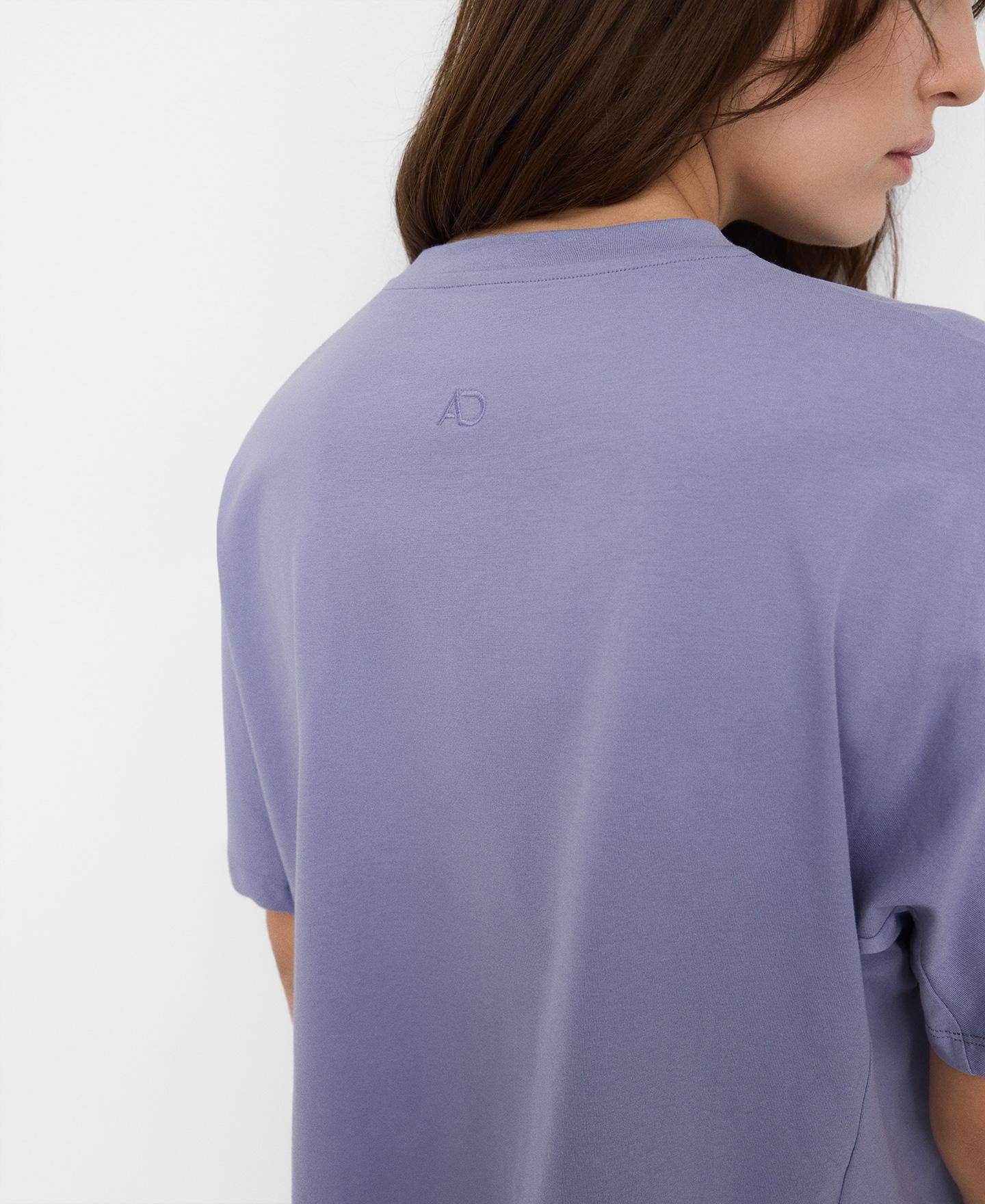 T-shirt Evasé em Pyratex® Algodão Espanhol Azul-claro-4