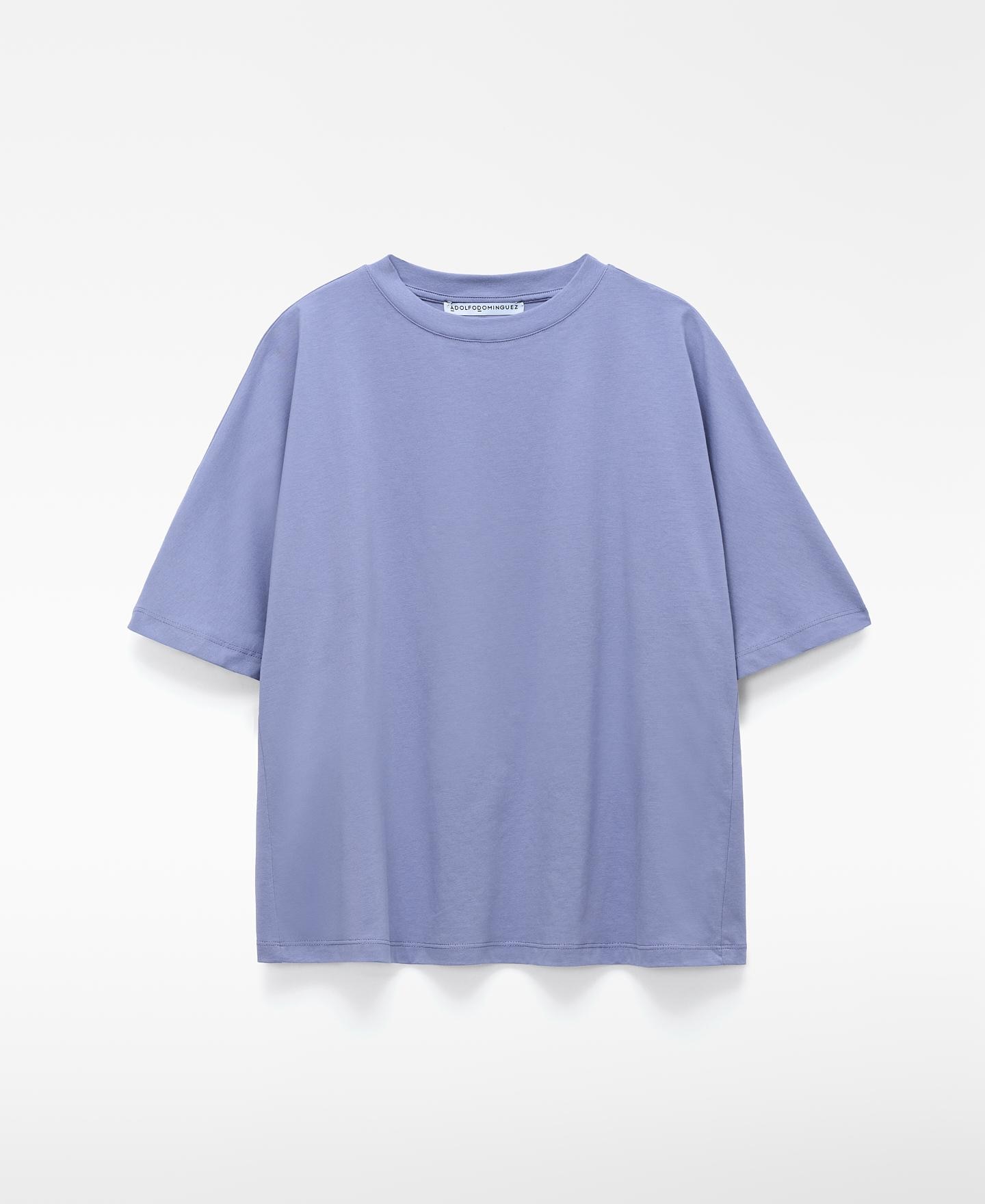 T-shirt Evasé em Pyratex® Algodão Espanhol Azul-claro-5
