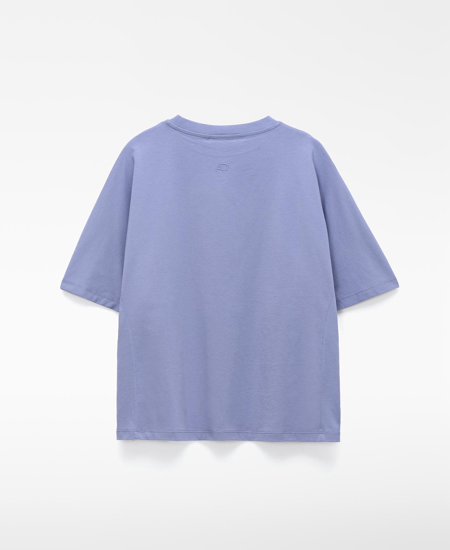 T-shirt Evasé em Pyratex® Algodão Espanhol Azul-claro-6