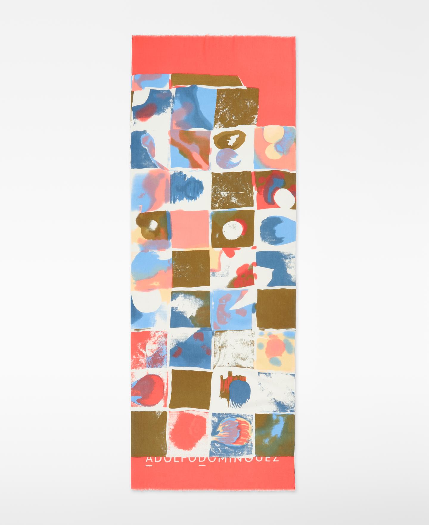 Imagem 0 de Écharpe Tipo Xaile Estampada em Patchwork de Algodão