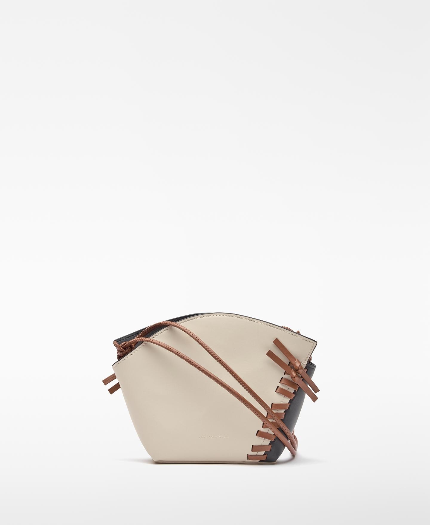 Imagem 0 de Mala a Tiracolo Eclipse Tricolor de Pele