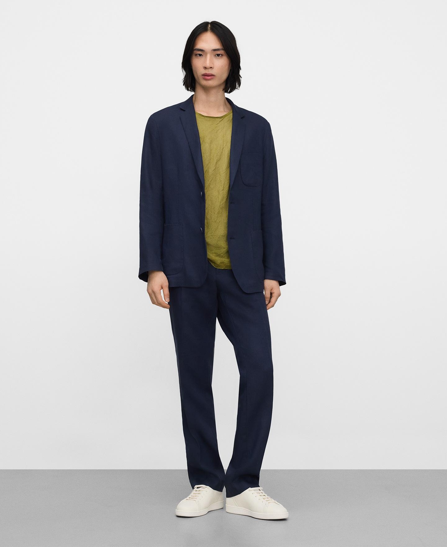 Blazer Sastre em Linho Azul-escuro-2