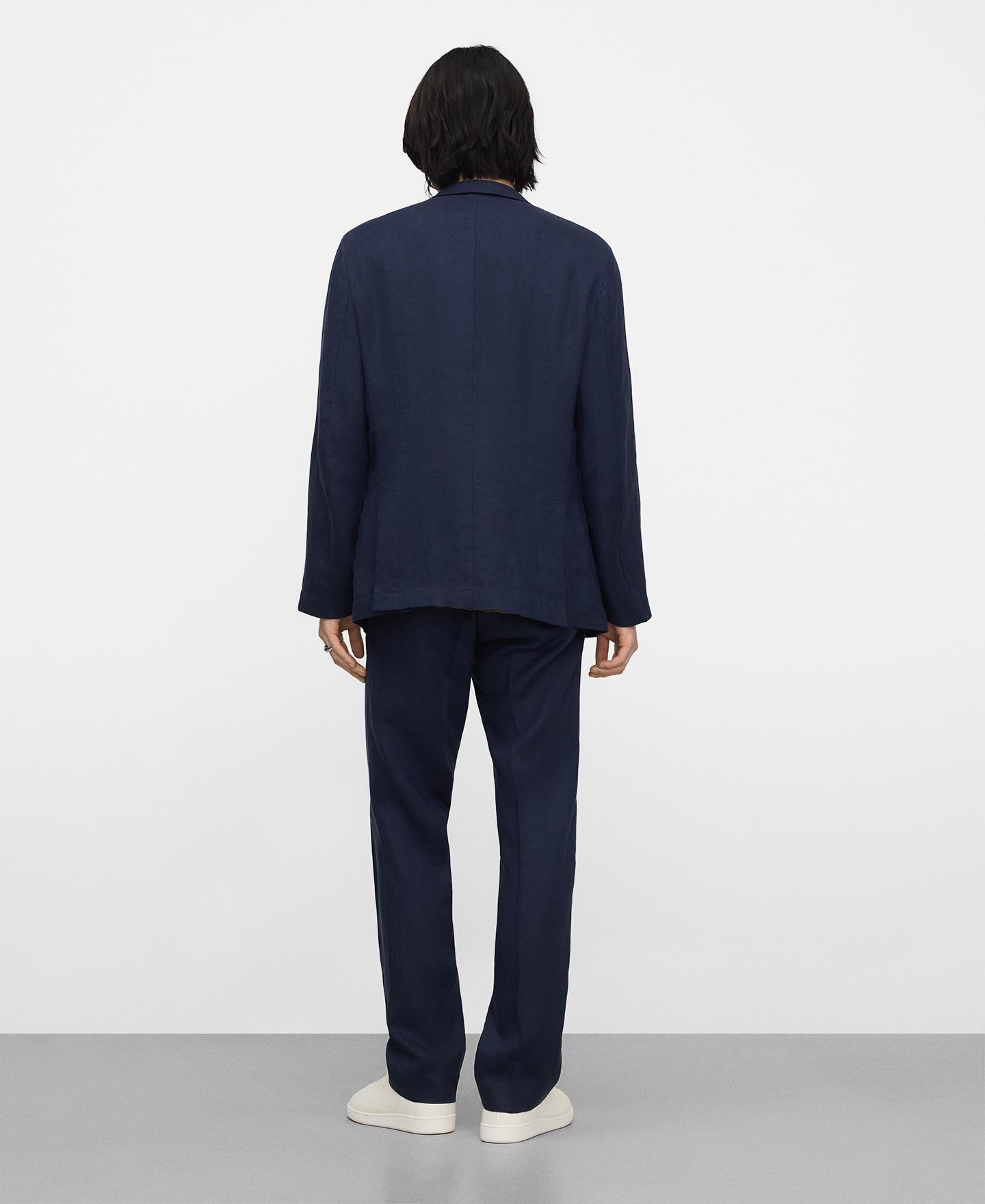 Blazer Sastre em Linho Azul-escuro-3